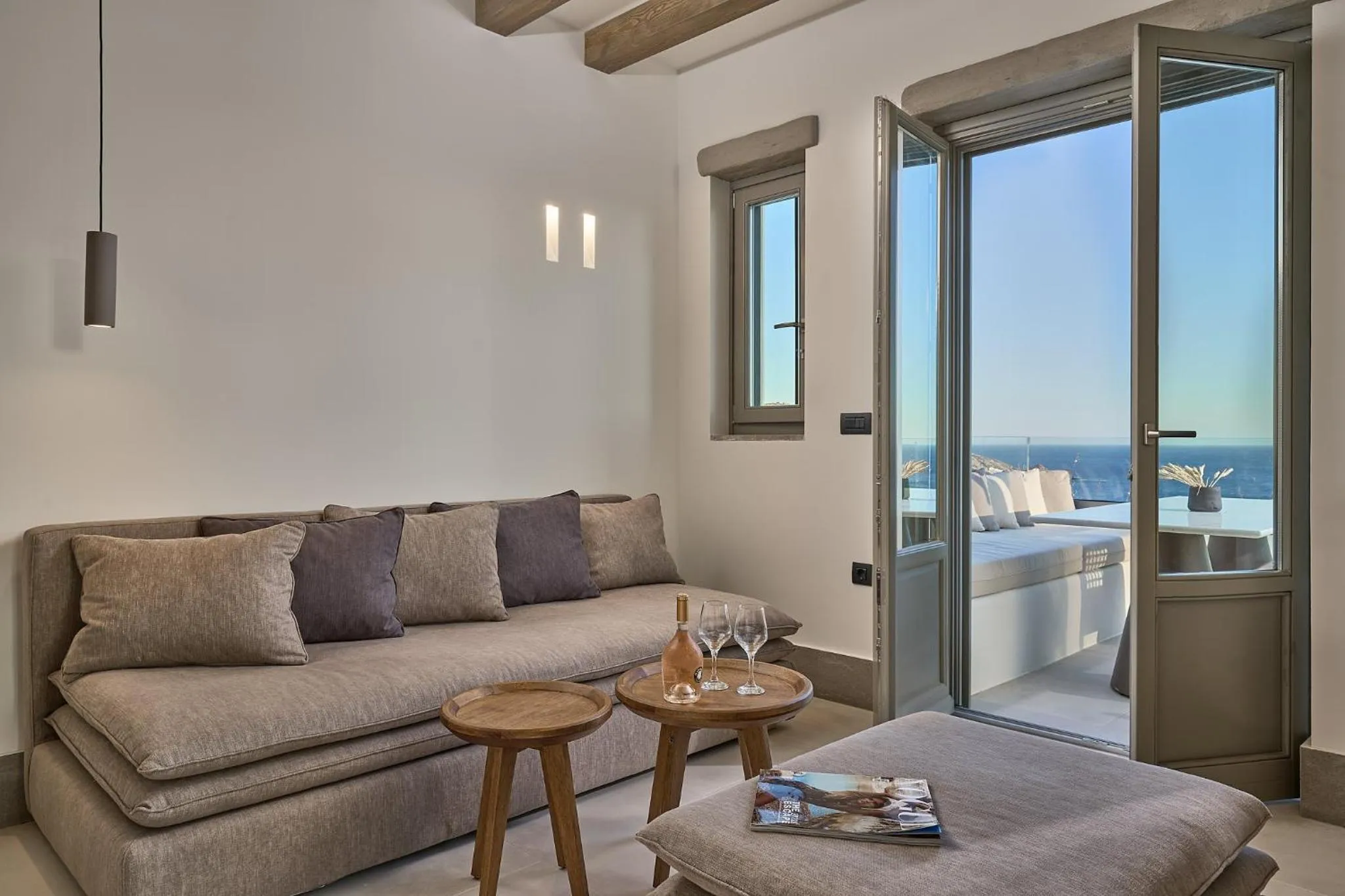 Living room in Ios Grand Pool Suites