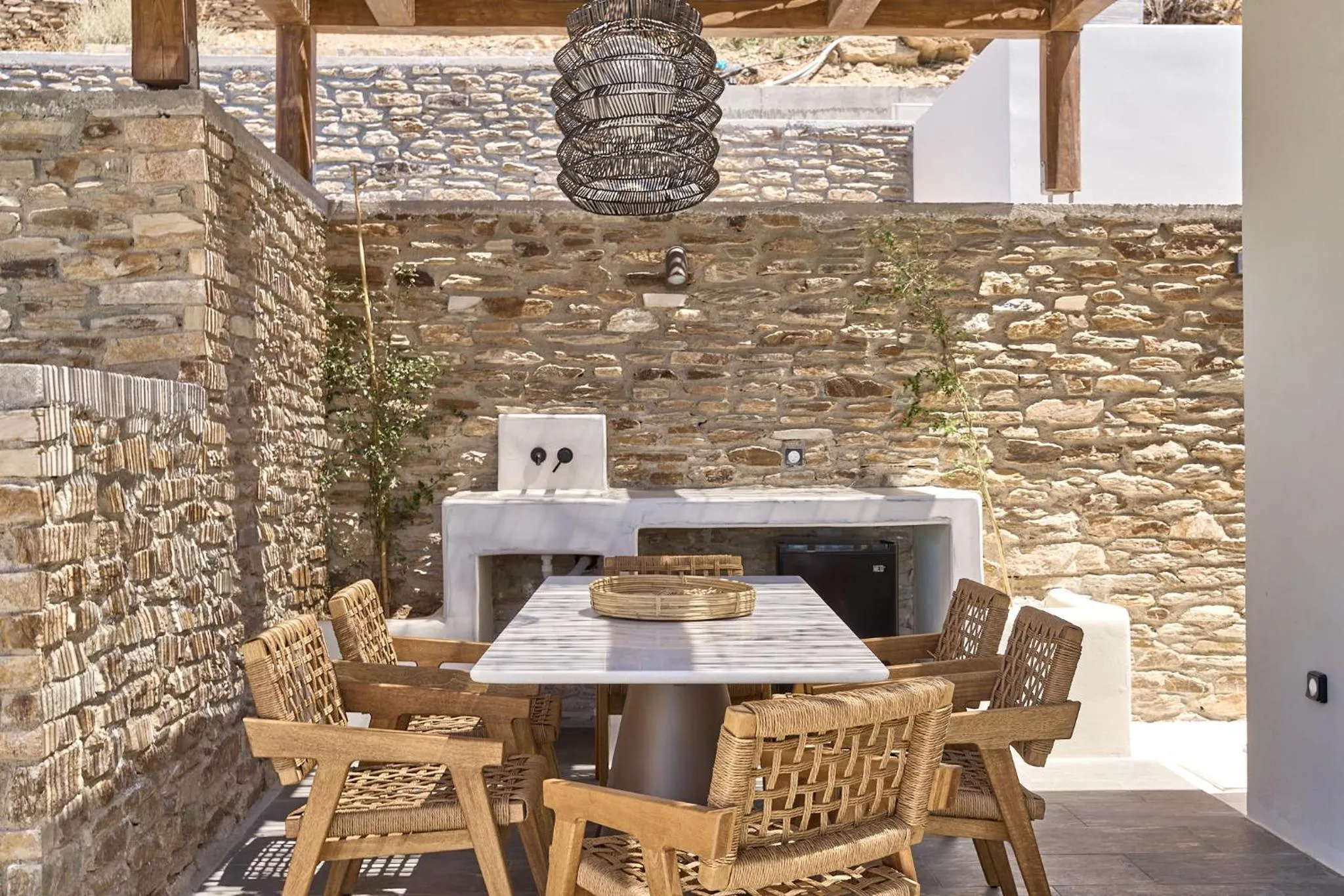 Dining area in Ios Grand Pool Suites