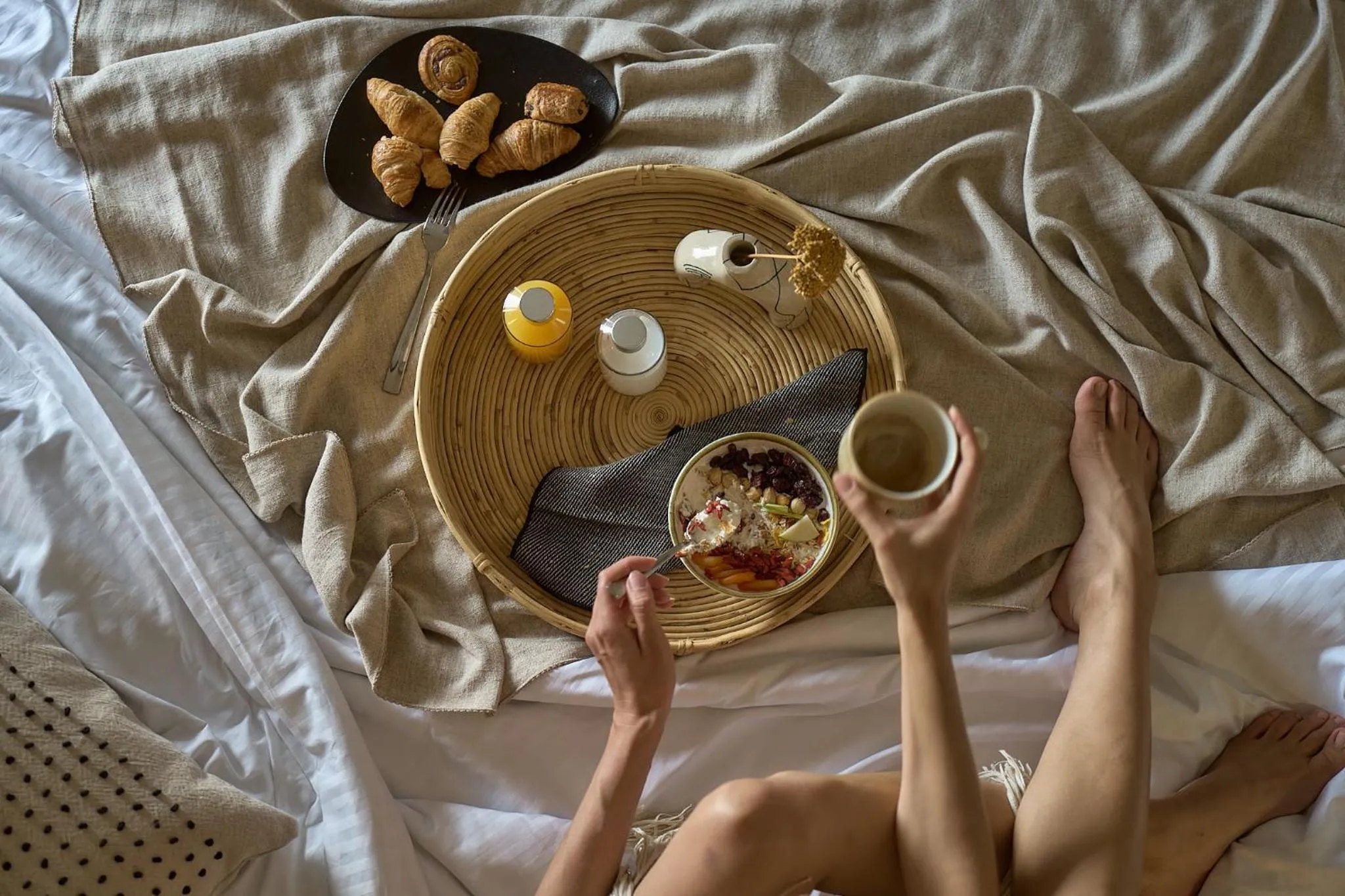 Breakfast, Bed in Ios Grand Pool Suites