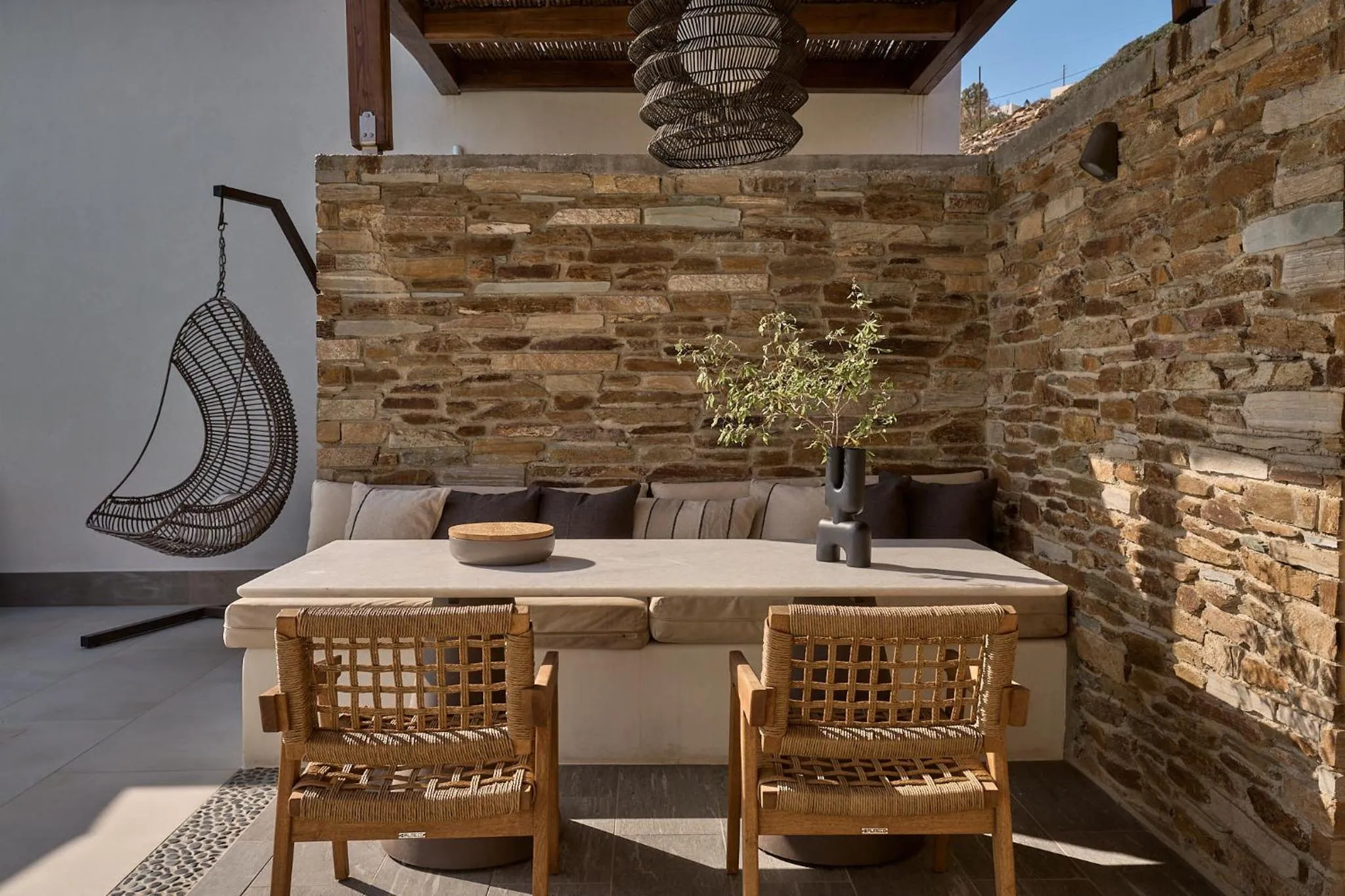 Patio in Ios Grand Pool Suites