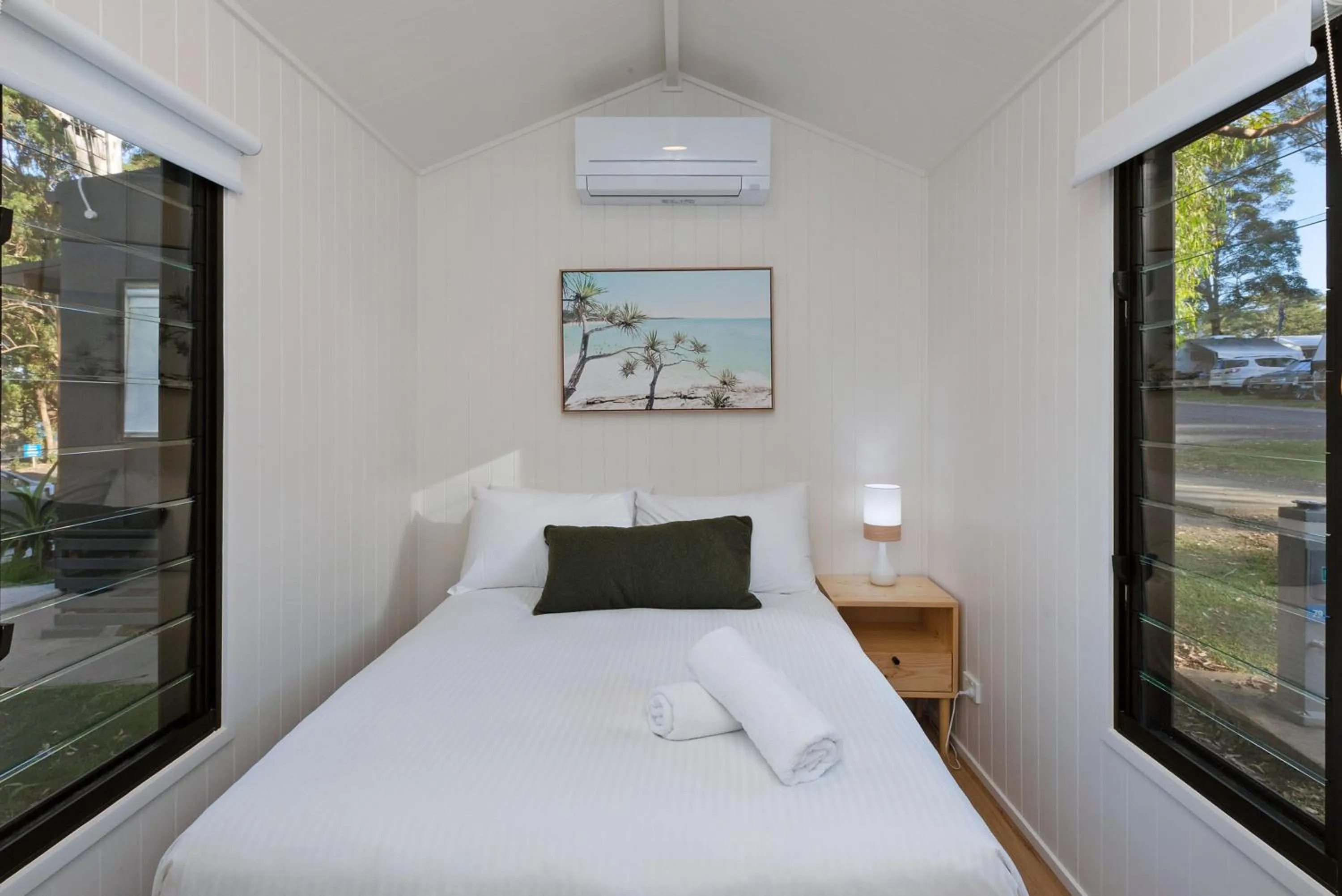 Bed in Reflections Moonee Beach - Holiday Park