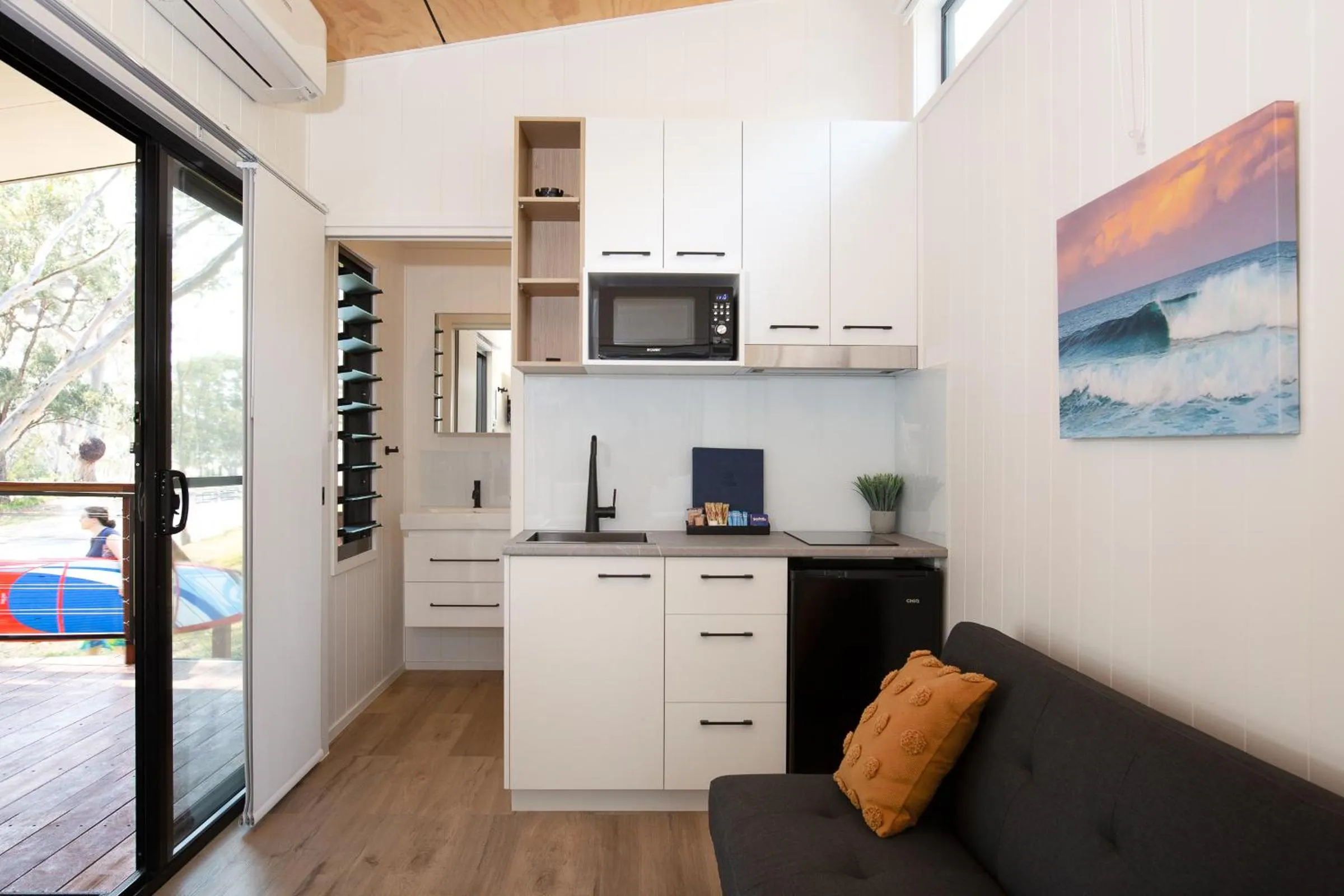 Kitchen or kitchenette in Reflections Moonee Beach - Holiday Park