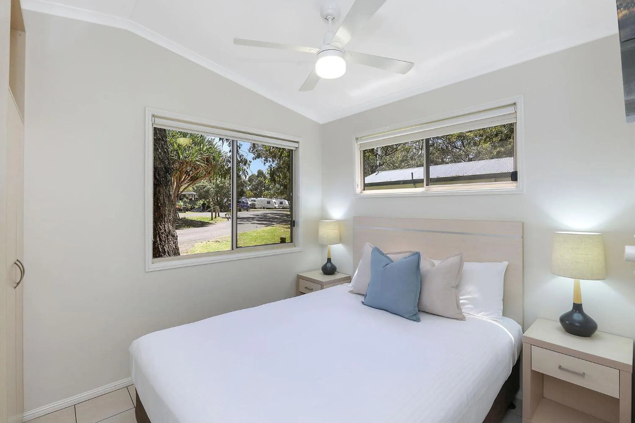 Bed in Reflections Moonee Beach - Holiday Park