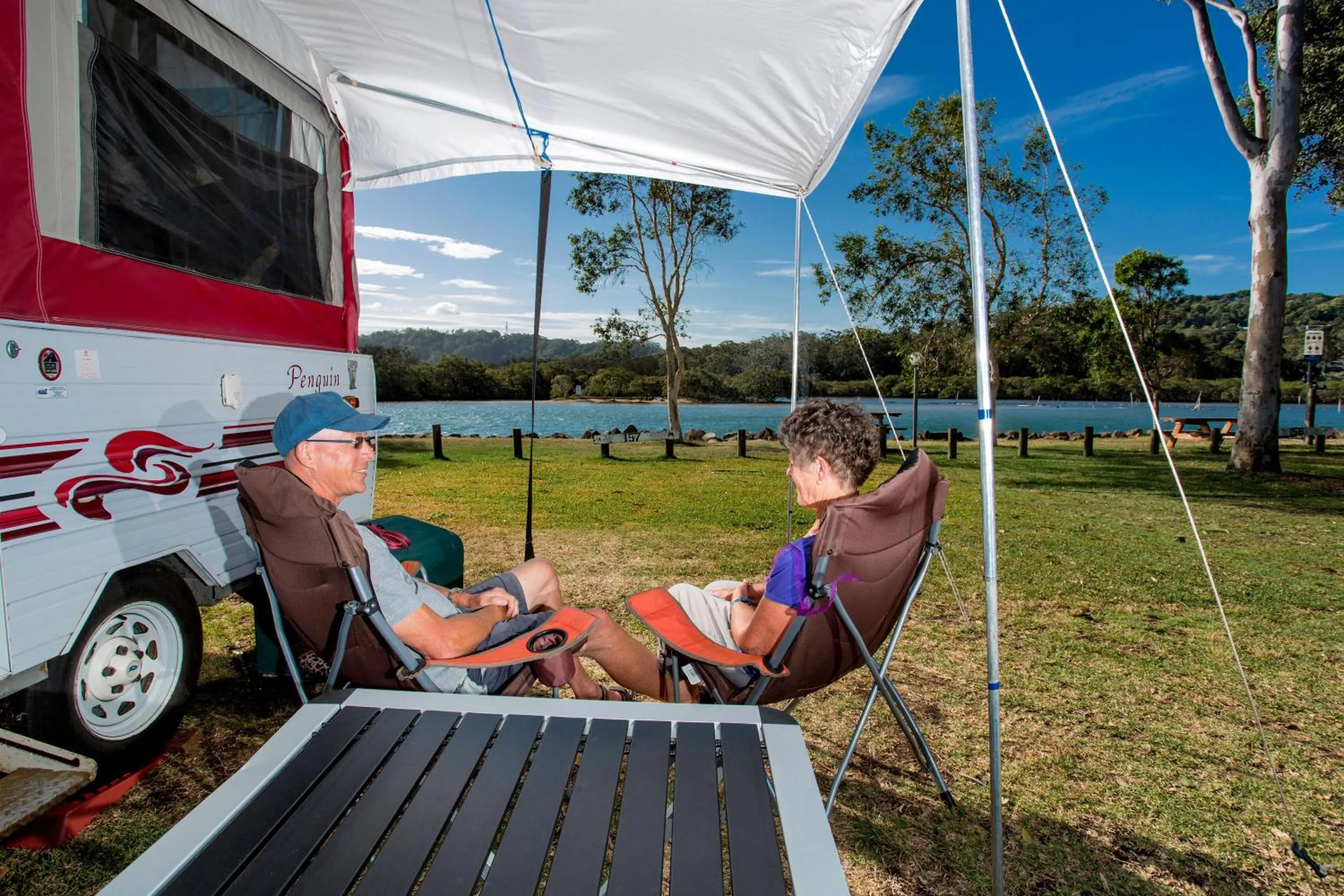 People in Reflections Ferry Reserve - Holiday Park
