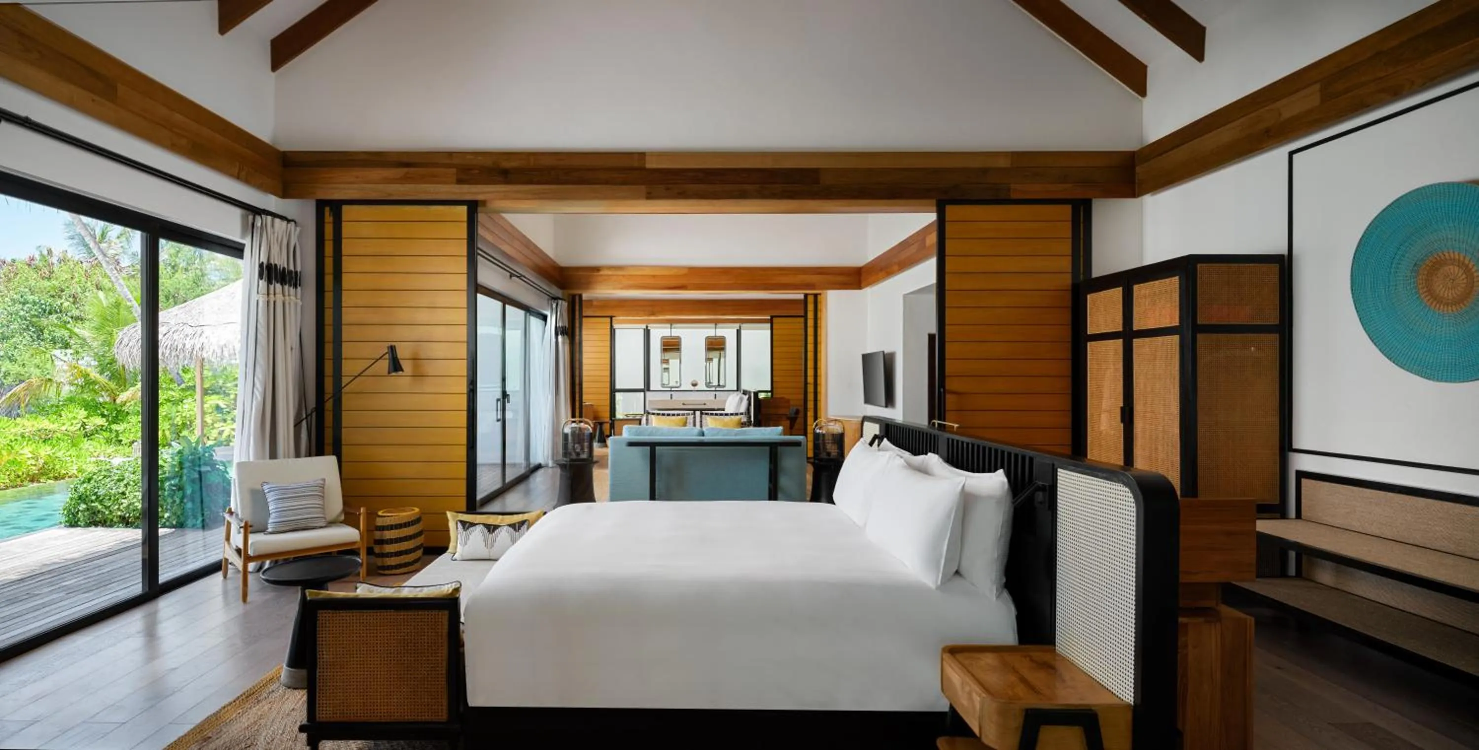 Bedroom, Bed in Hilton Maldives Amingiri Resort & Spa