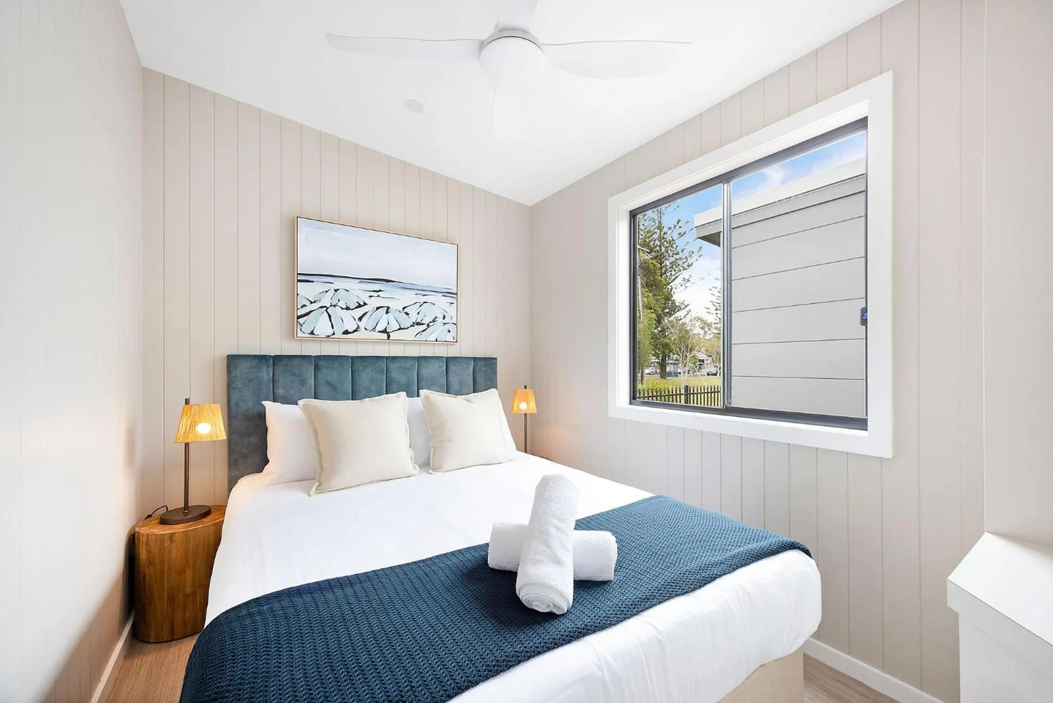 Bedroom, Bed in Reflections Scotts Head - Holiday Park