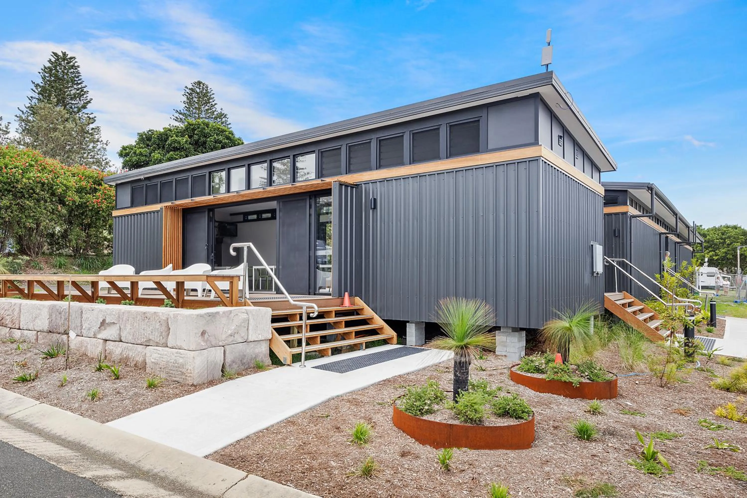 Communal kitchen in Reflections Forster Beach - Holiday Park