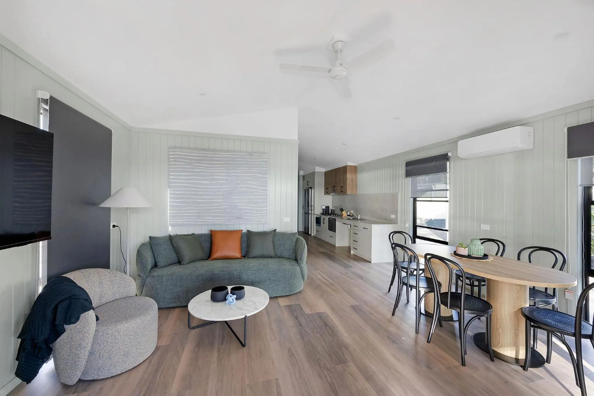 Living room in Reflections Forster Beach - Holiday Park