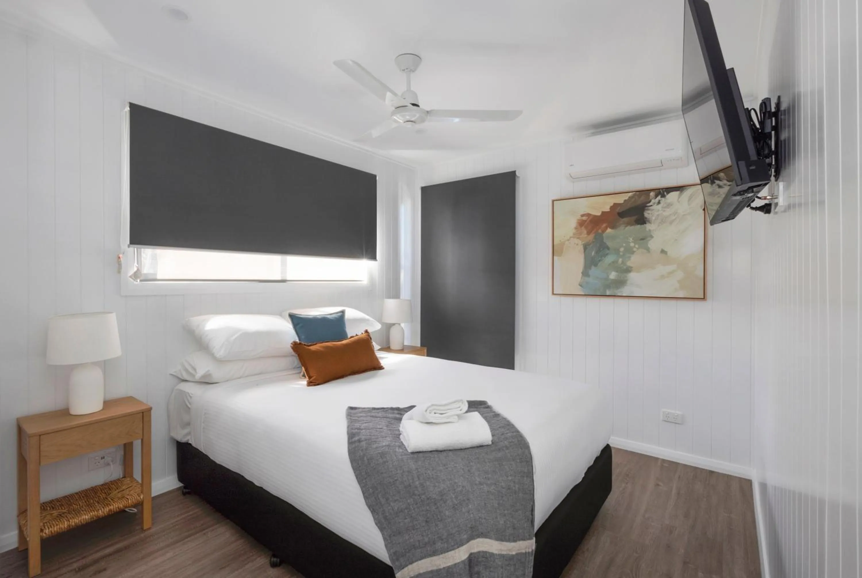 Bedroom, Bed in Reflections Forster Beach - Holiday Park