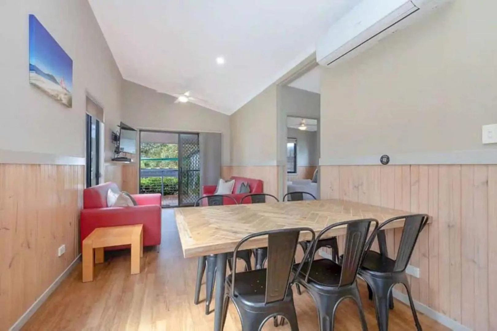 Seating area in Reflections Hawks Nest - Holiday Park