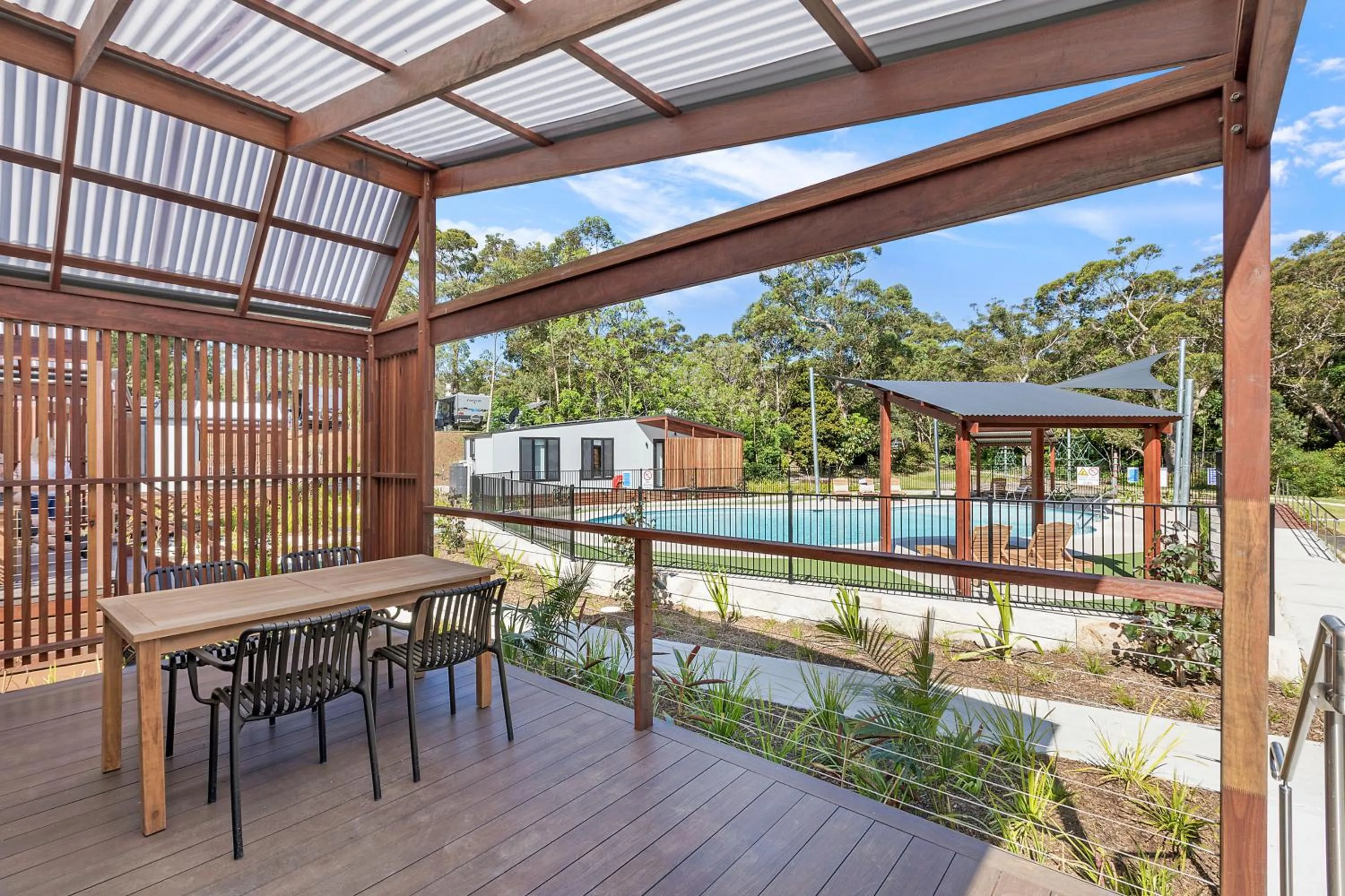 Balcony/Terrace in Reflections Jimmys Beach - Holiday Park