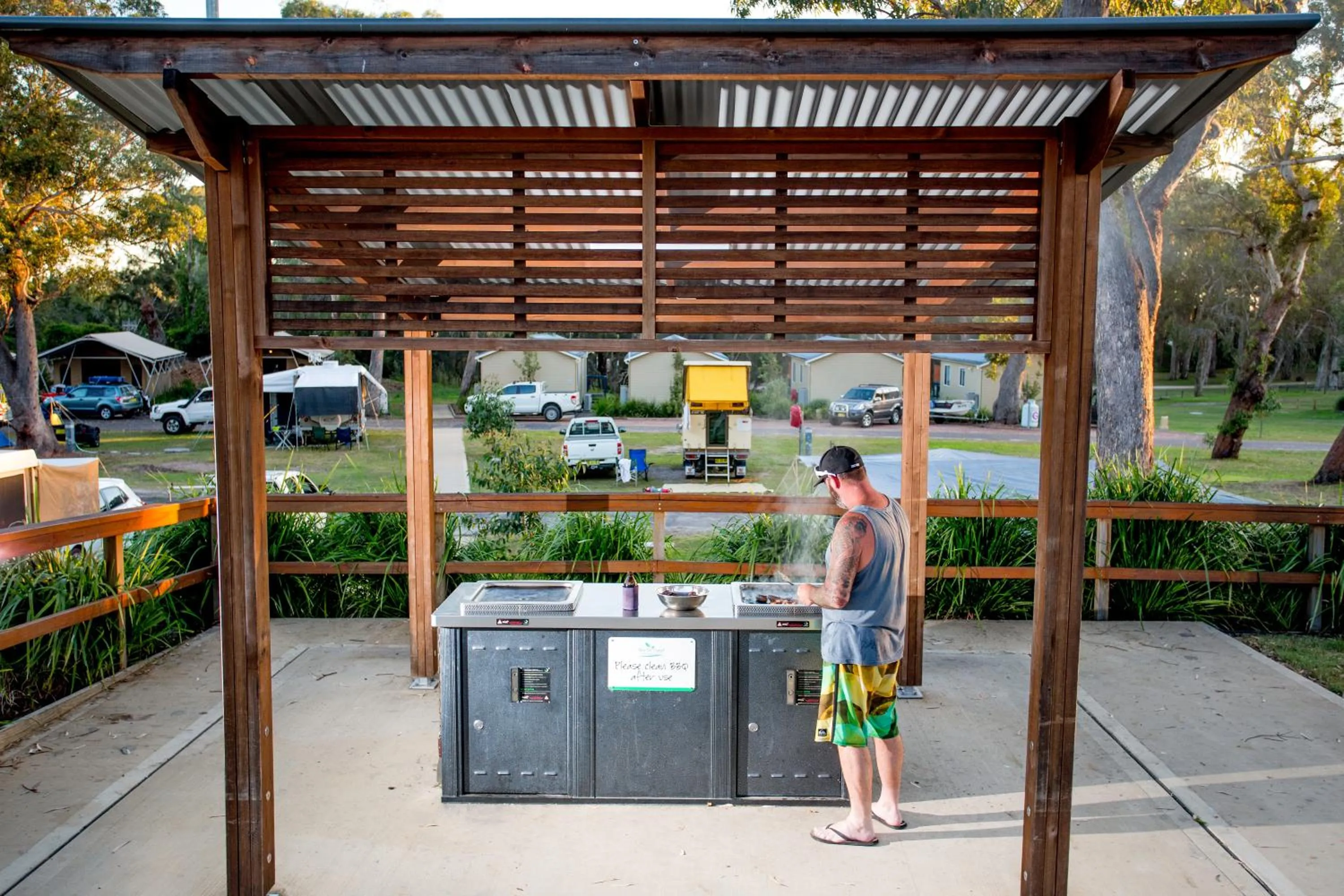 BBQ facilities in Reflections Jimmys Beach - Holiday Park