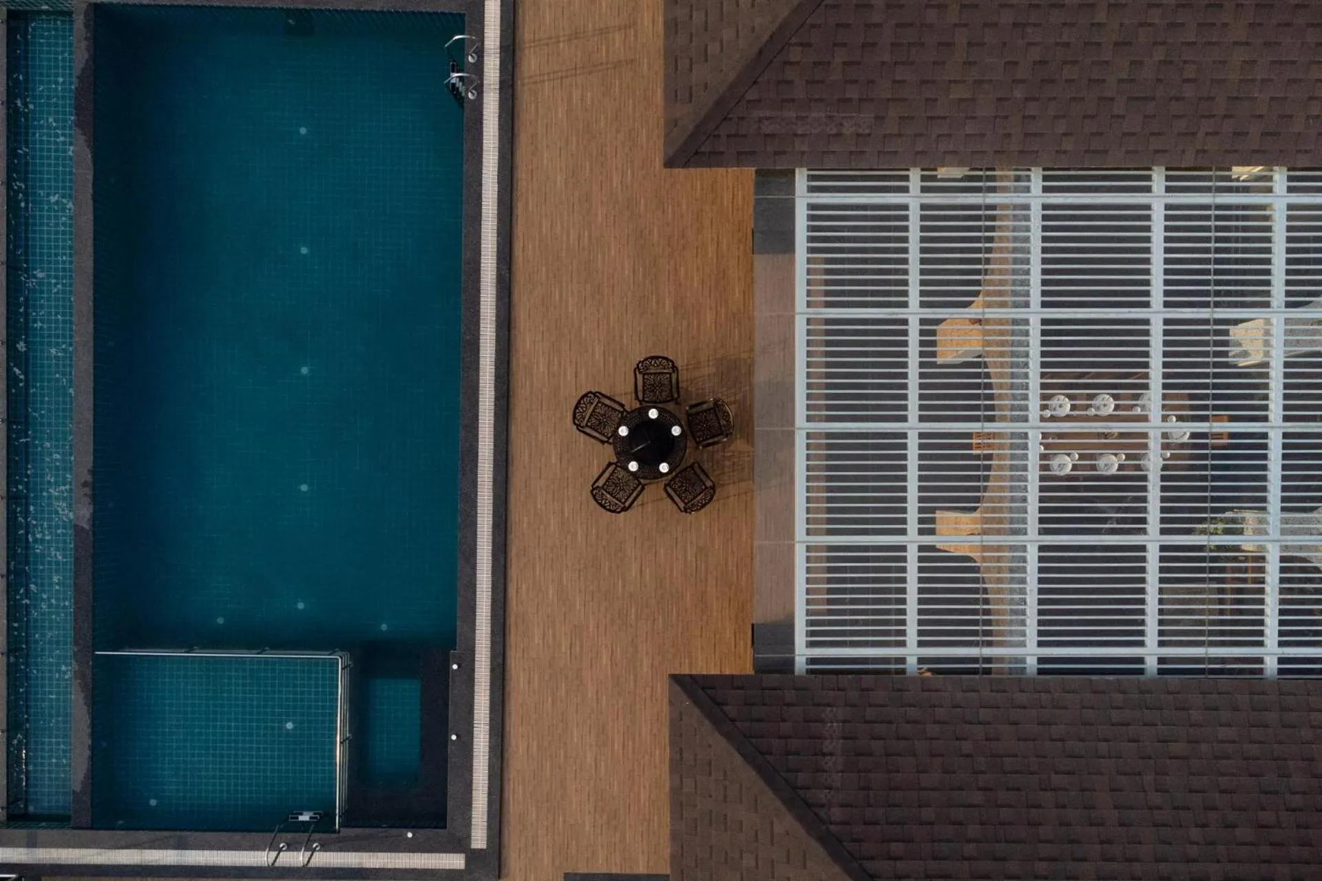 Property building in Lake Arches by StayVista - Lakeside villa with Infinity pool, Gazebo & Modern Greek interiors