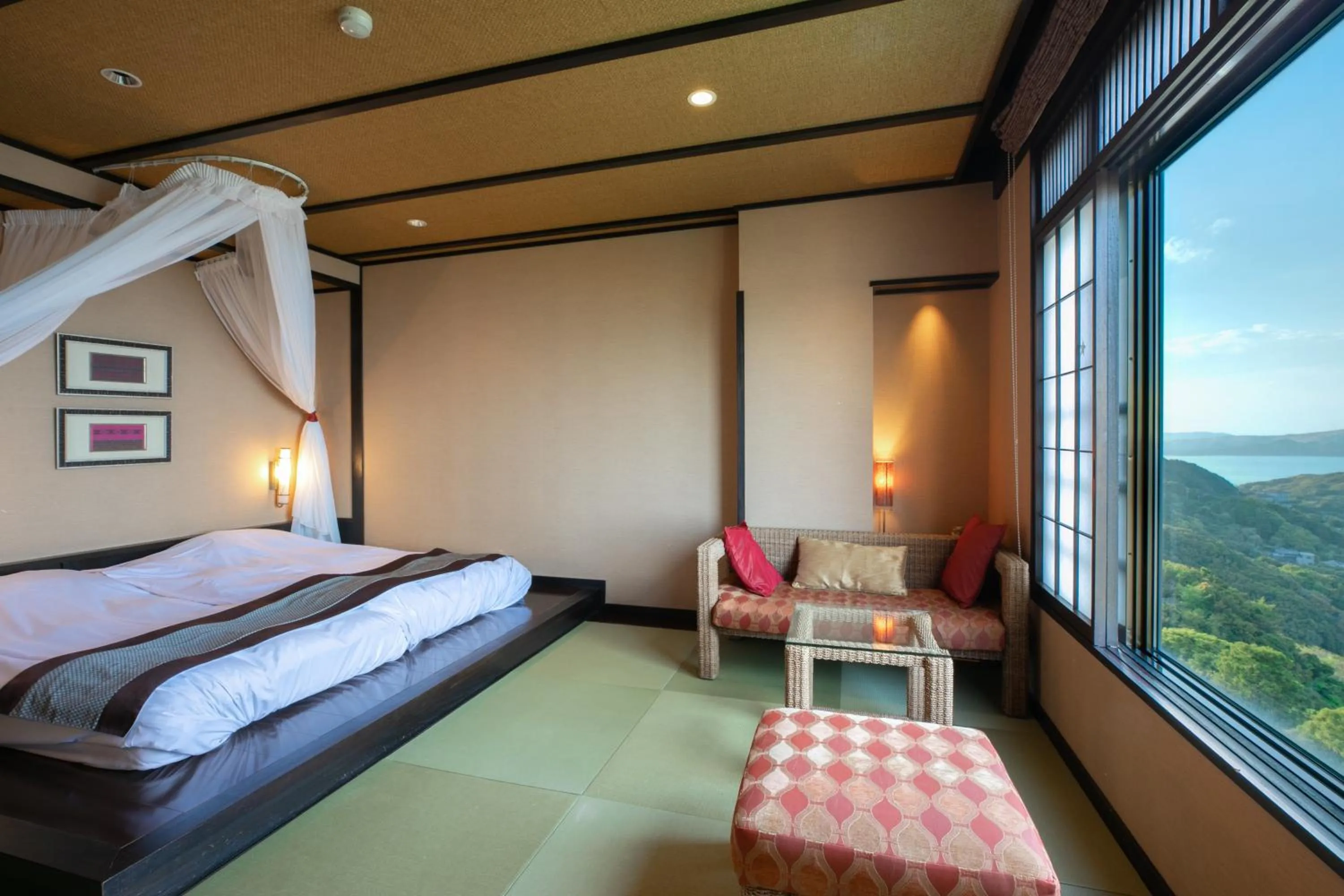 View (from property/room), Bed in Ijika Daiichi Hotel Kagura