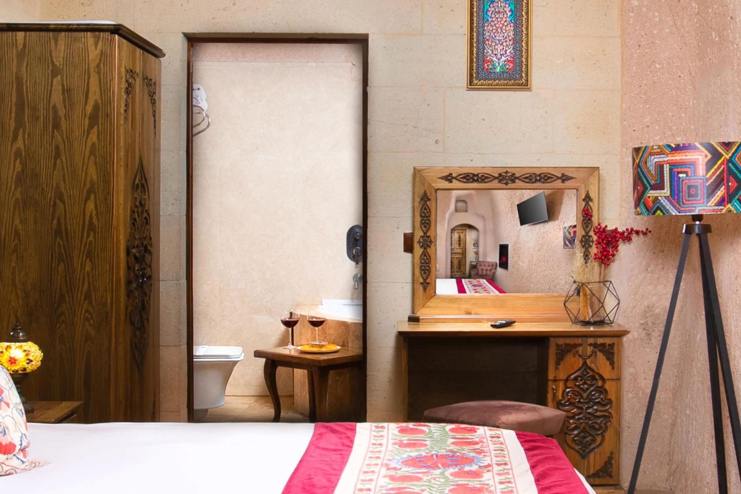 Toilet, Bed in Simera in Cappadocia - Special Class - Best View Rooftop