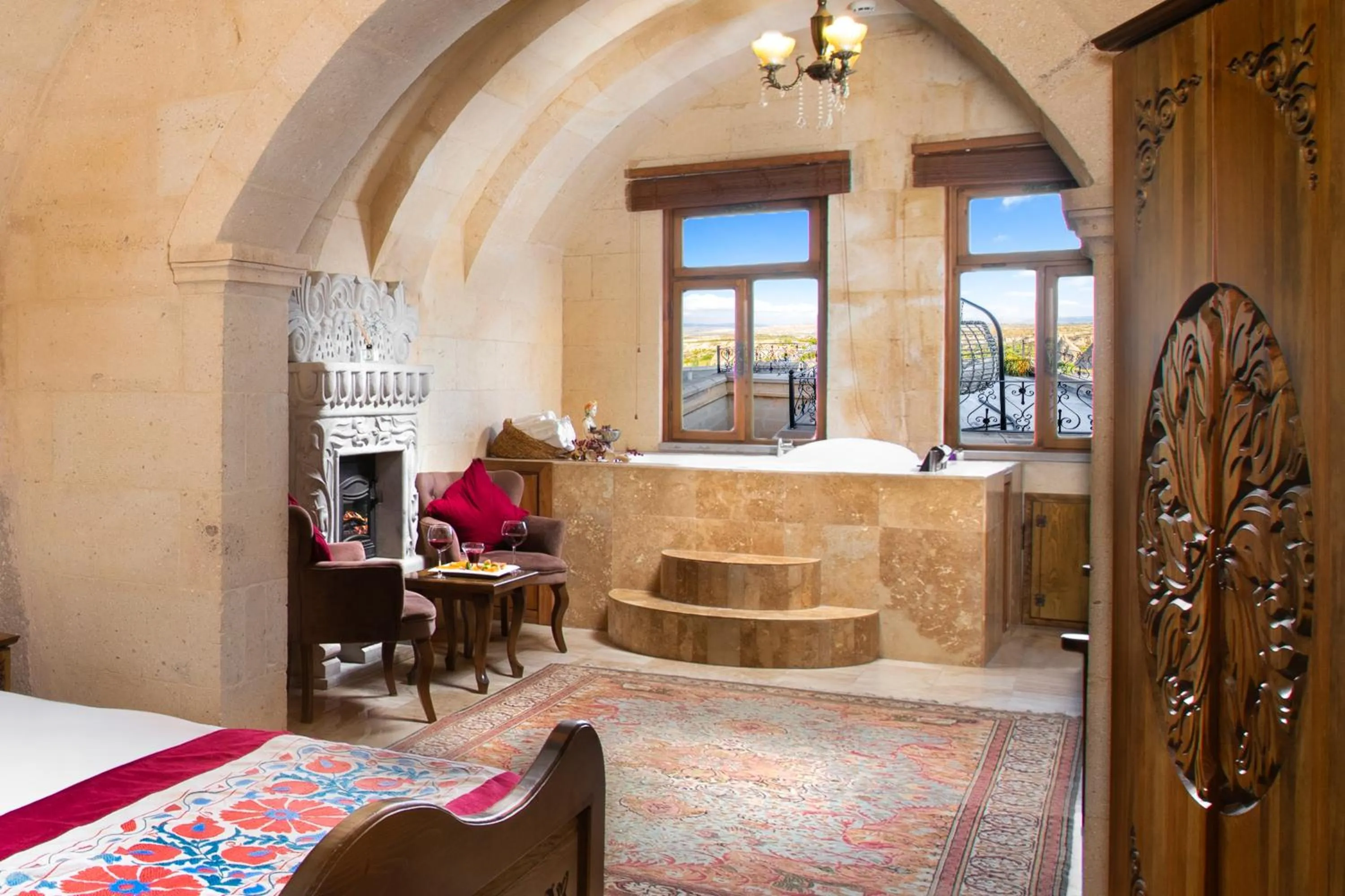 Hot Tub, Bed in Simera in Cappadocia - Special Class - Best View Rooftop
