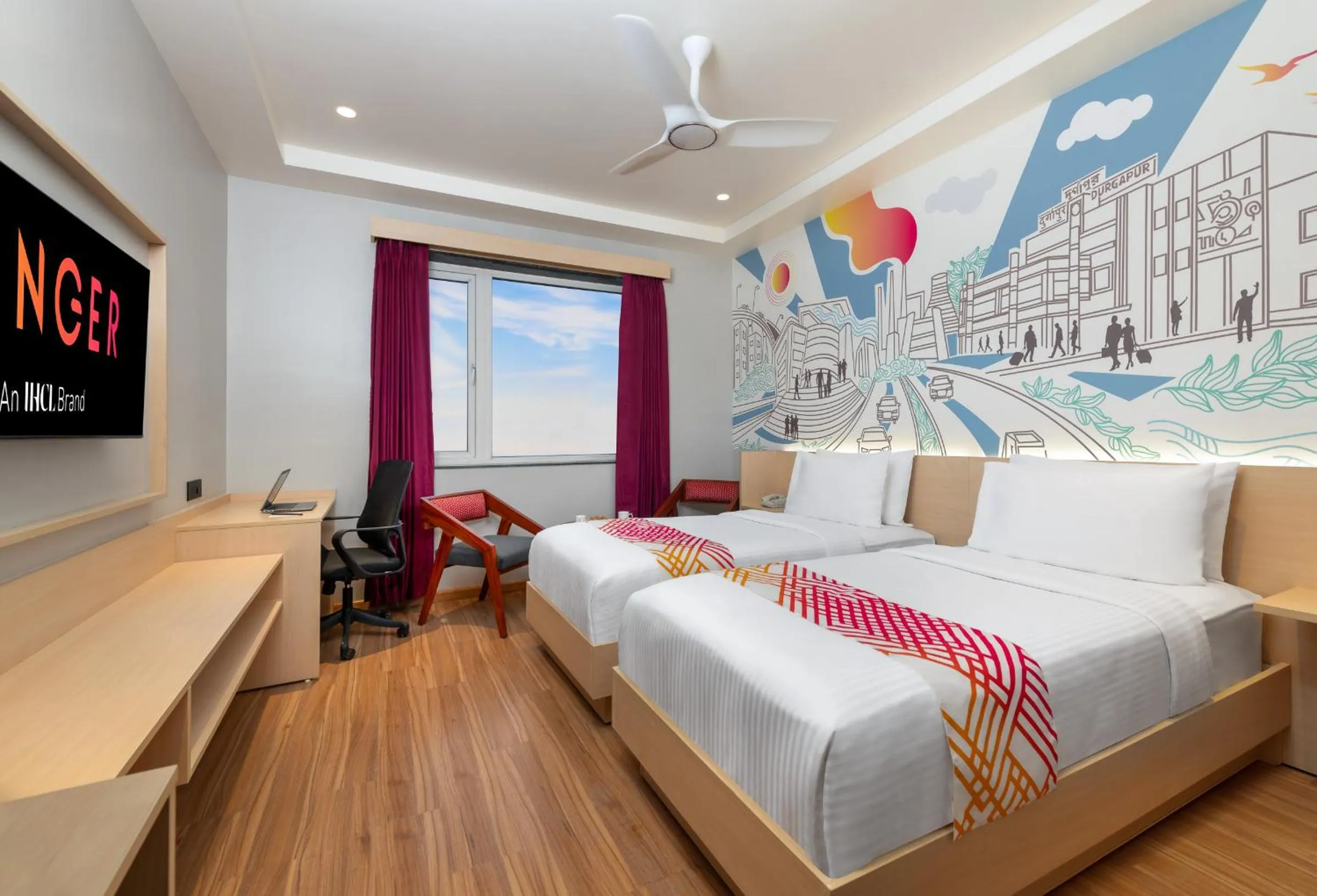 Bedroom, Bed in Ginger Durgapur