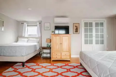 Bed in NEW! Family-Friendly Getaway -1 Mi to Dtwn Salem w Roof Deck & Tiki Bar