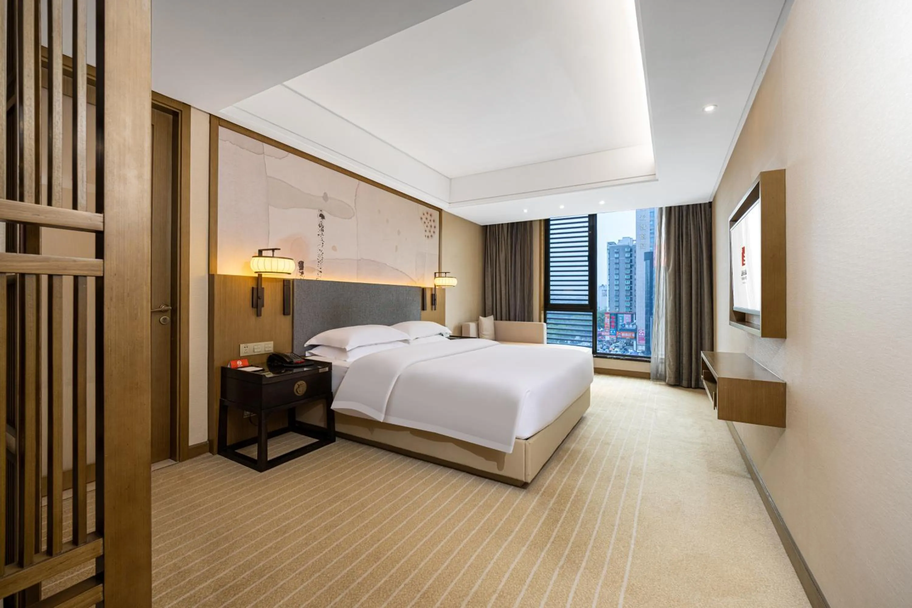 Bed in Yue Yang Hotel