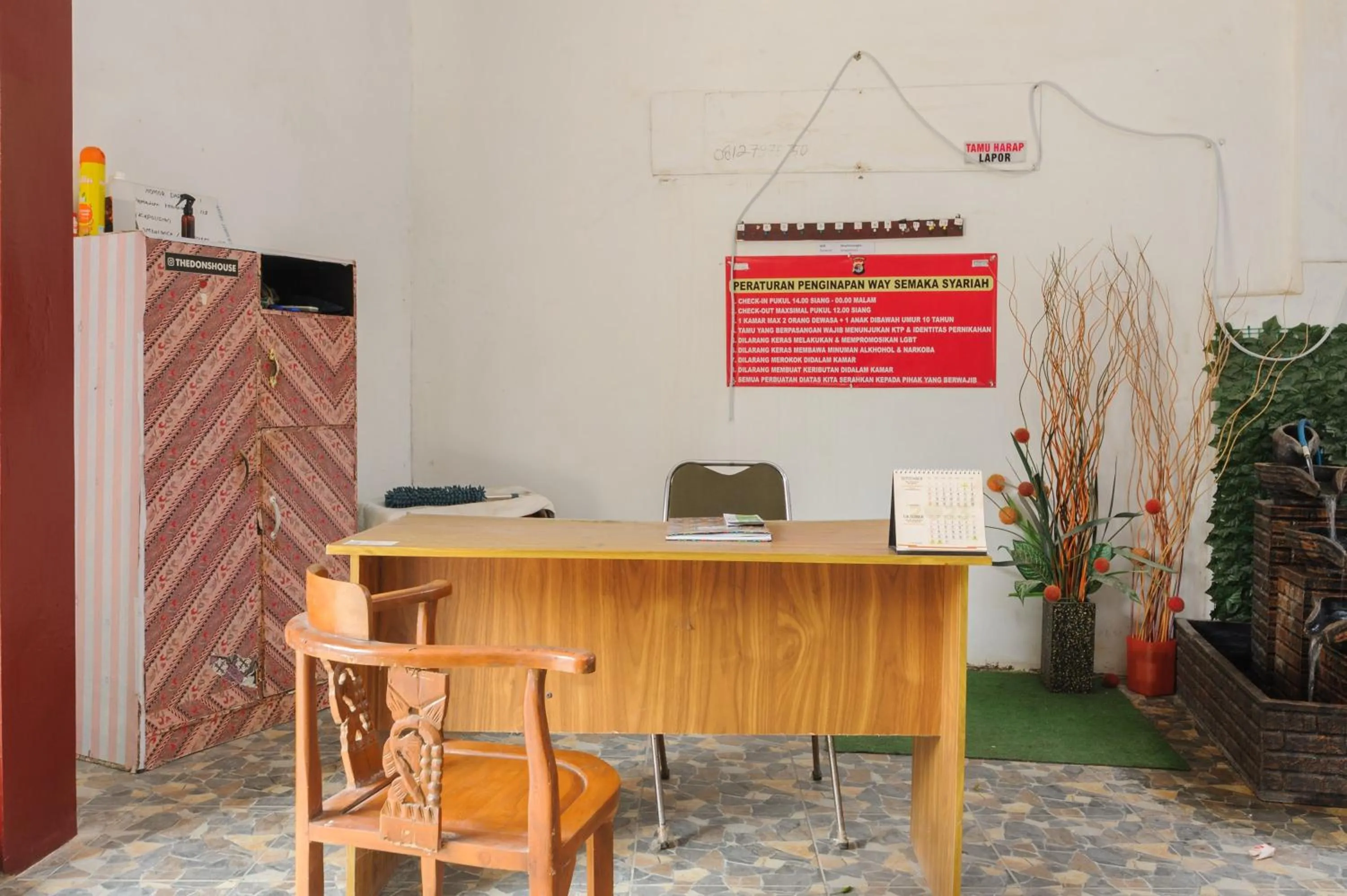 Lobby or reception in OYO 91068 Penginapan Way Semaka Syariah