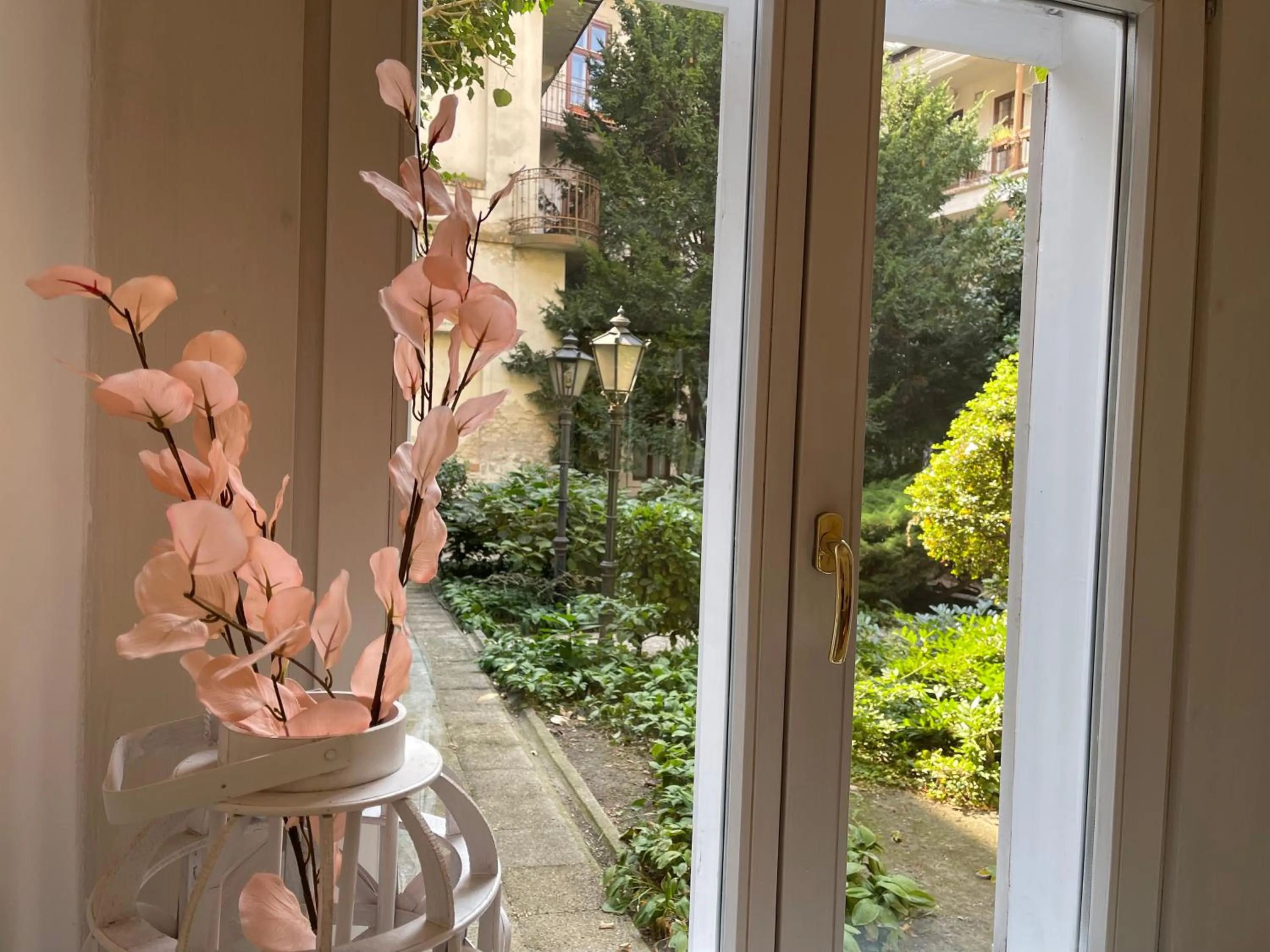 Garden view in Palms Apartments Budapest