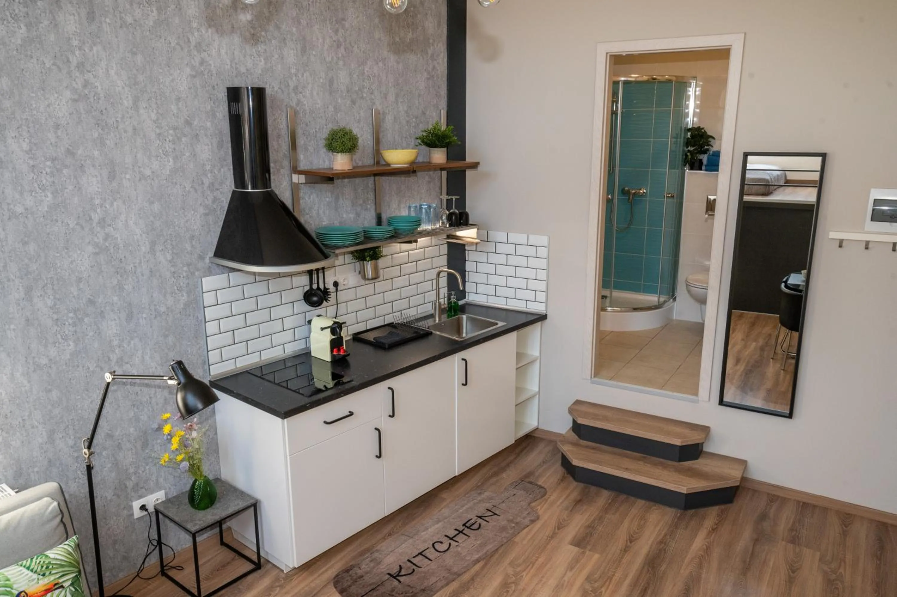 Kitchen or kitchenette in Palms Apartments Budapest