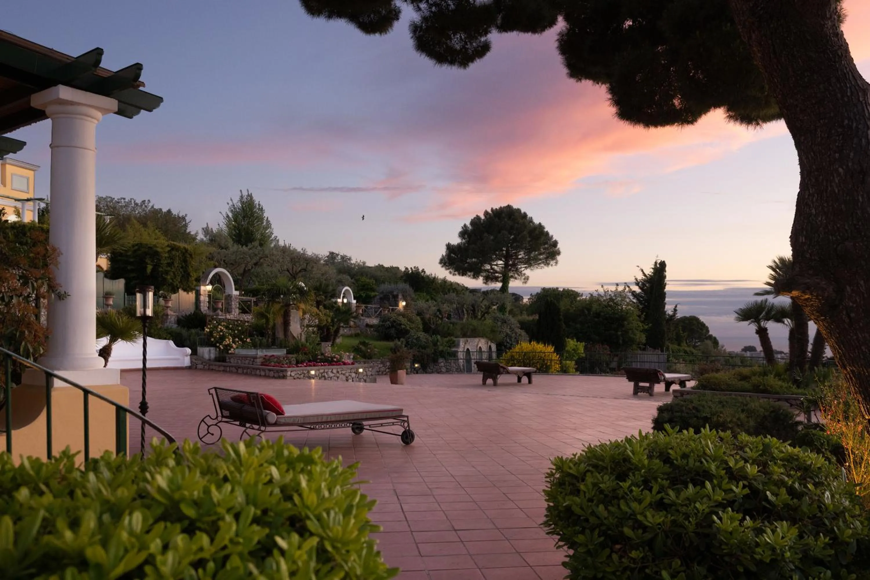 Patio in Hotel Caesar Augustus