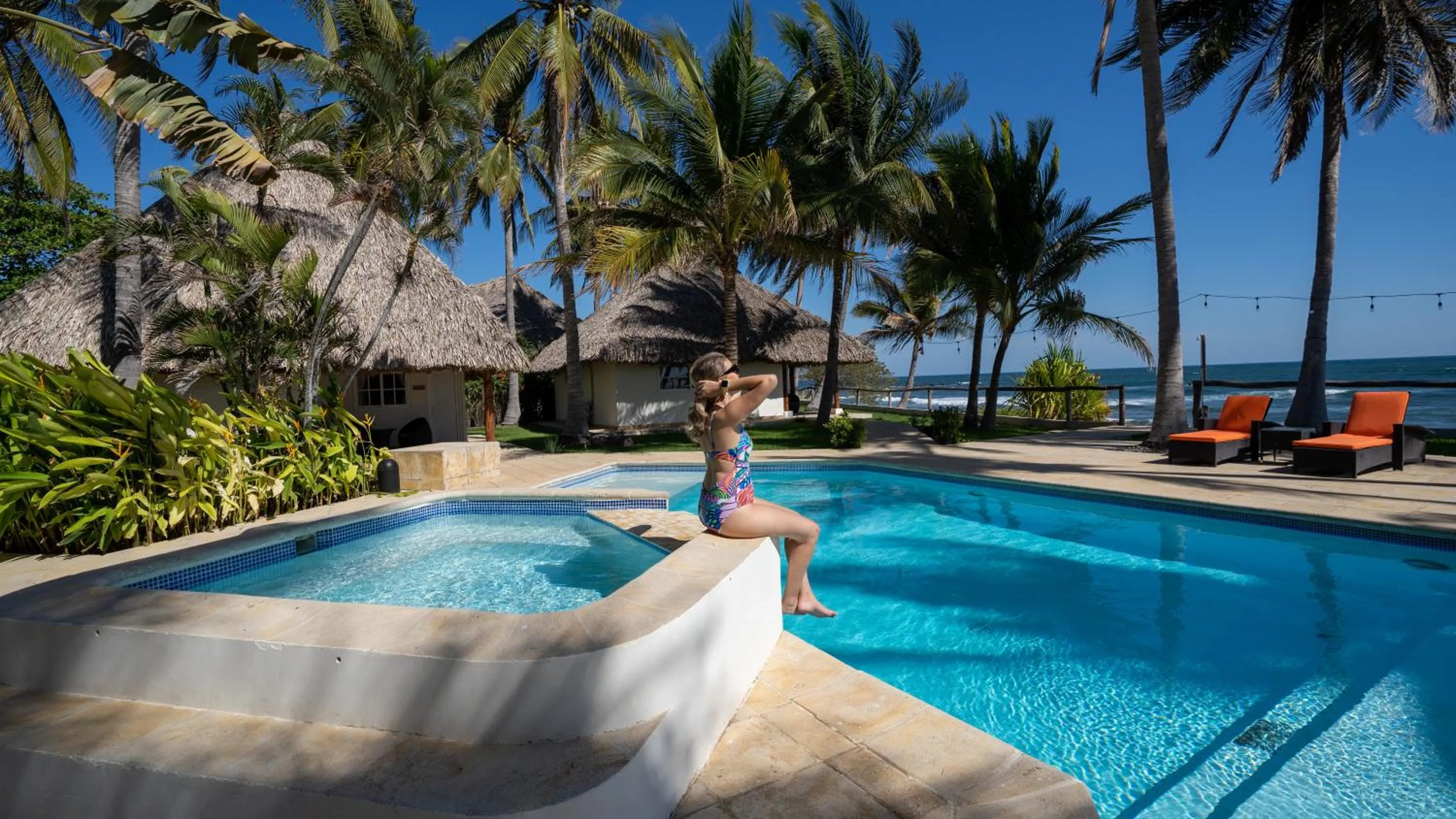 Pool view in Casa del Golfo El Salvador