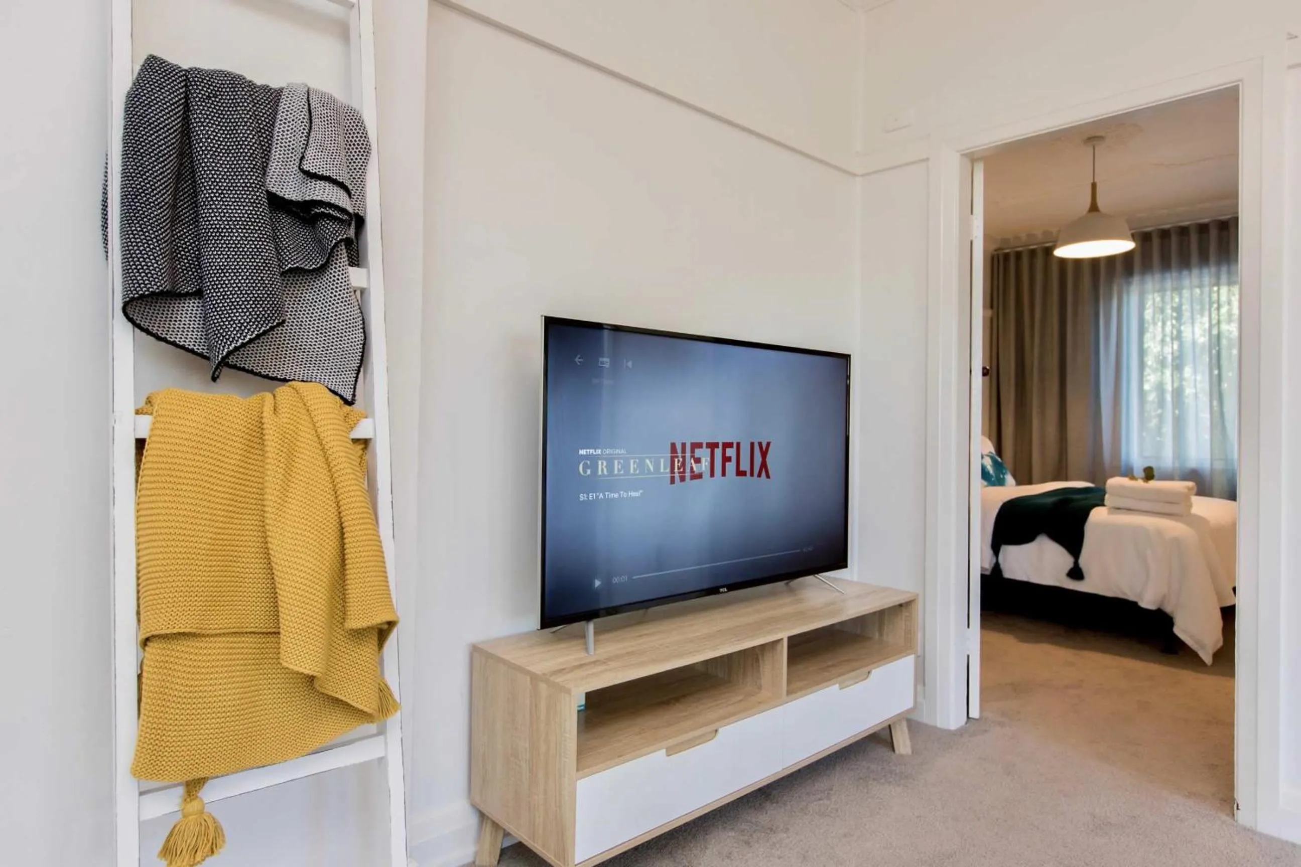 TV and multimedia, Bed in The Baylis Boutique Apartments