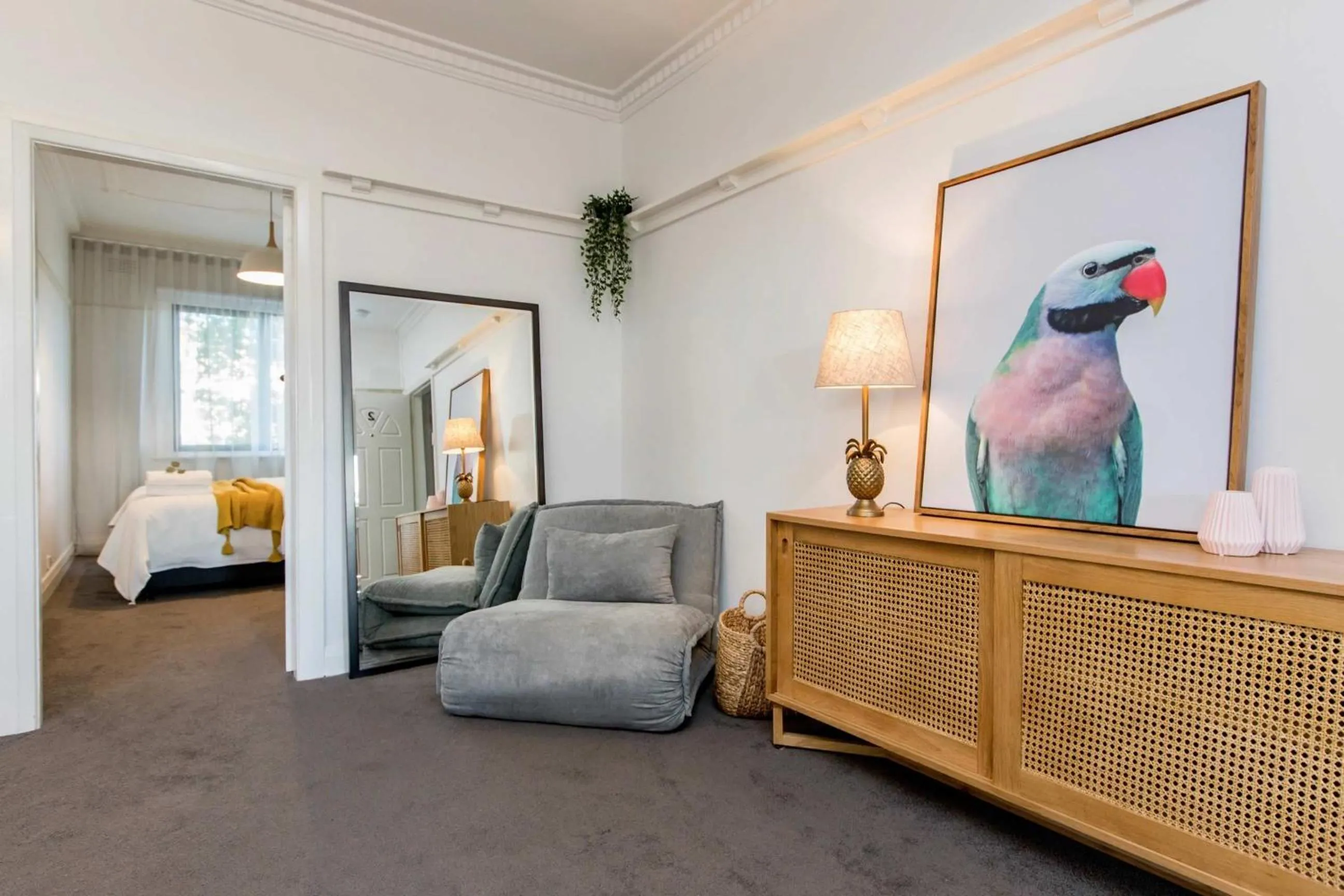 Living room, Bed in The Baylis Boutique Apartments