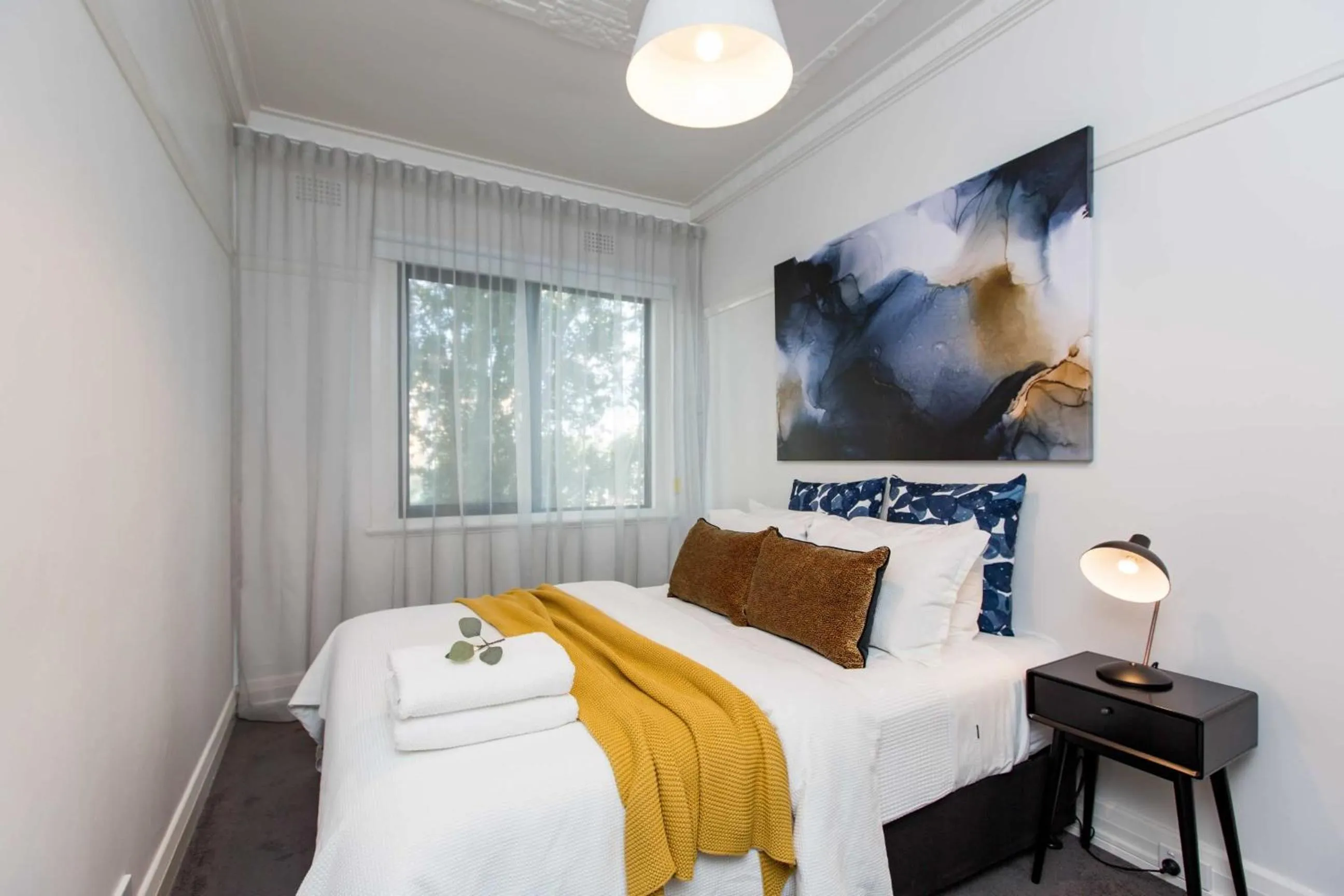 Bed in The Baylis Boutique Apartments
