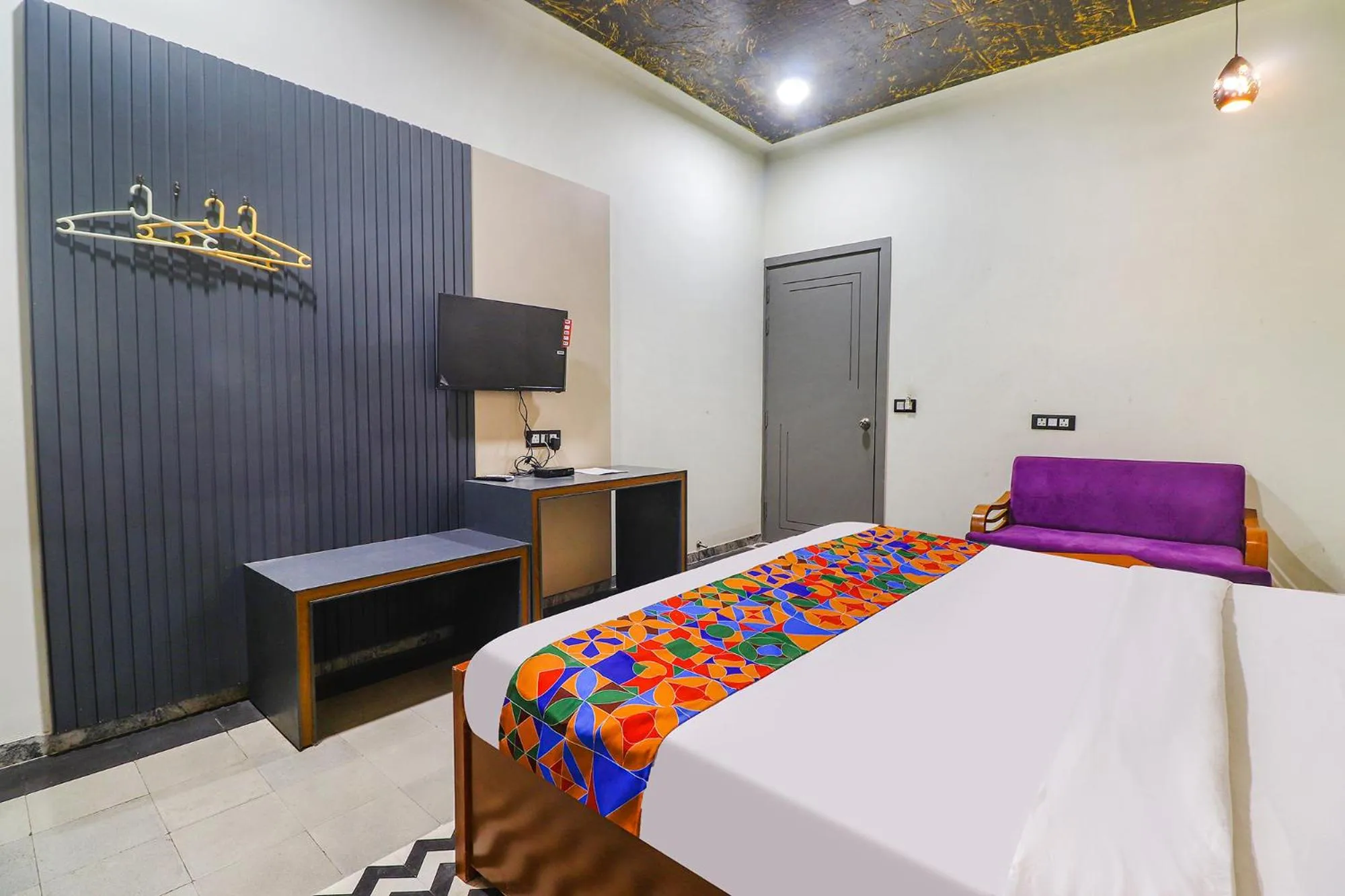 Bed in FabHotel Be Happy