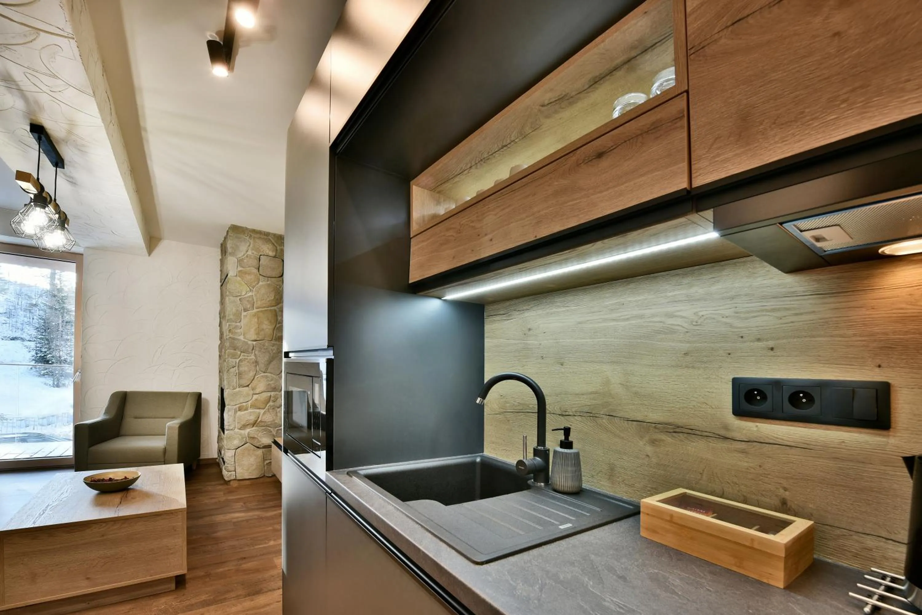 kitchen in APLEND Hotel Ovruč