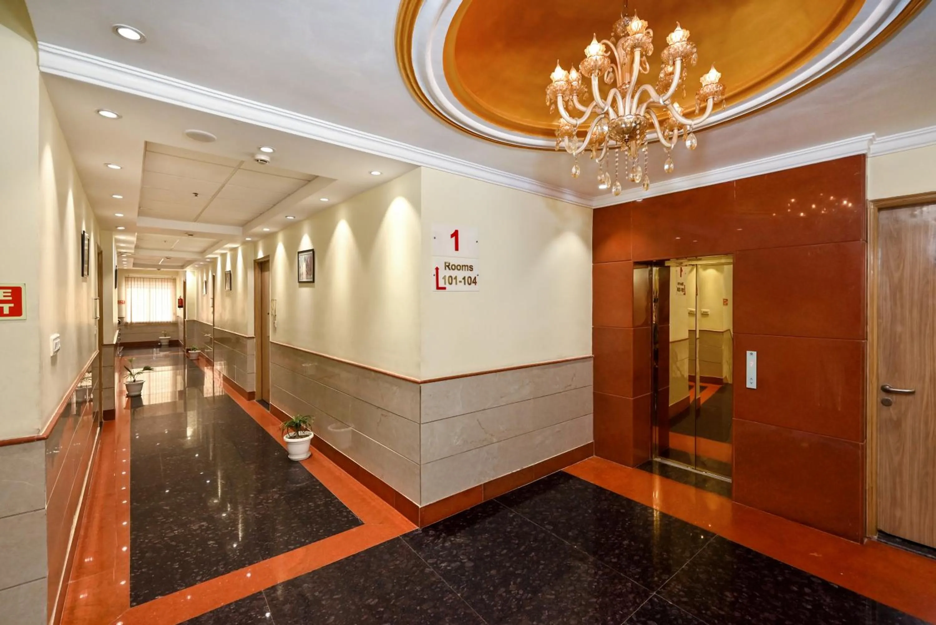 elevator in Hotel SKS Grand Palace-Vrindāvan