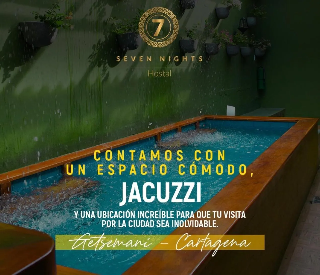 Swimming pool in Seven Nights Hostel Cartagena