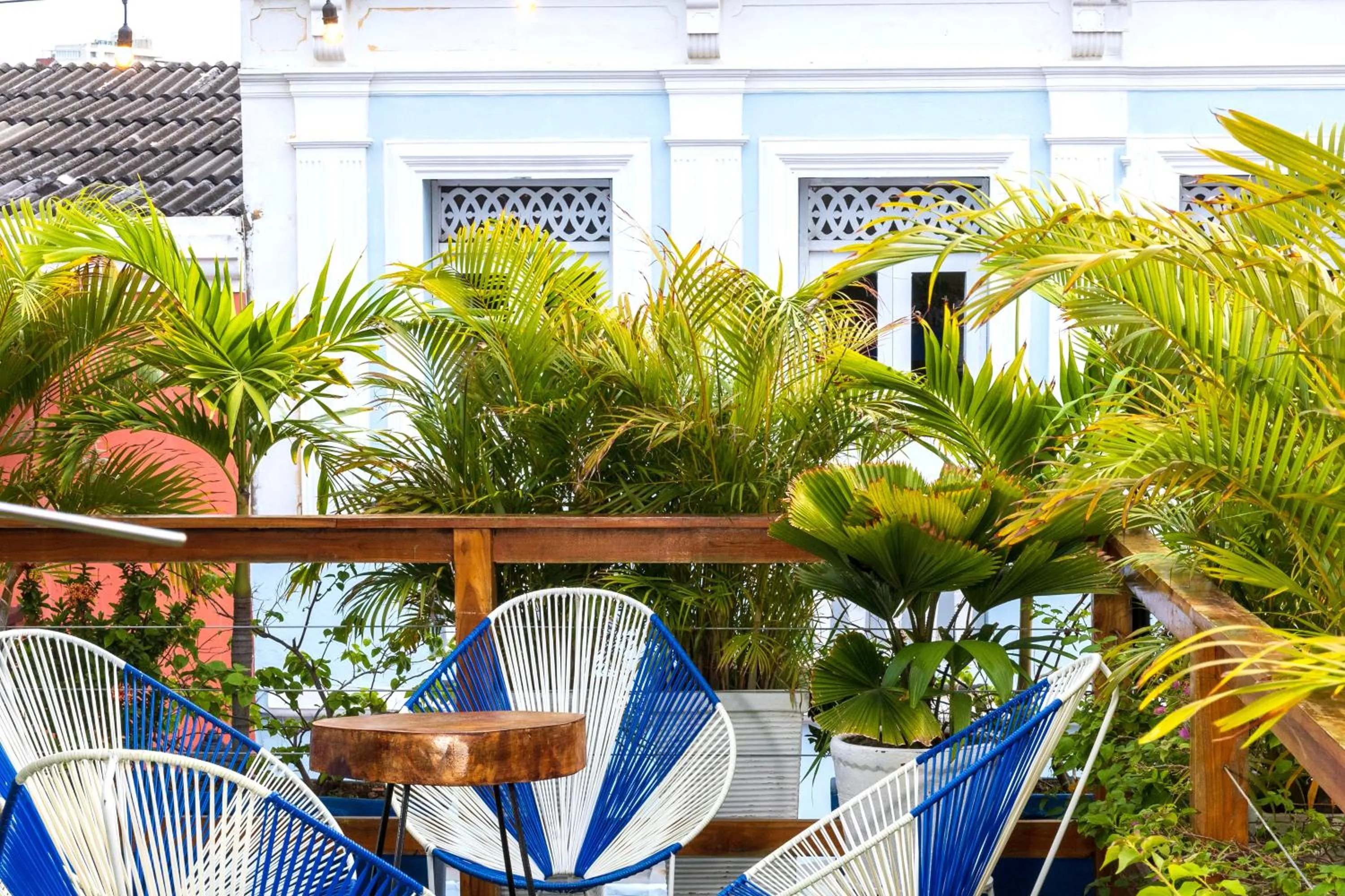 Balcony/Terrace in Seven Nights Hostel Cartagena