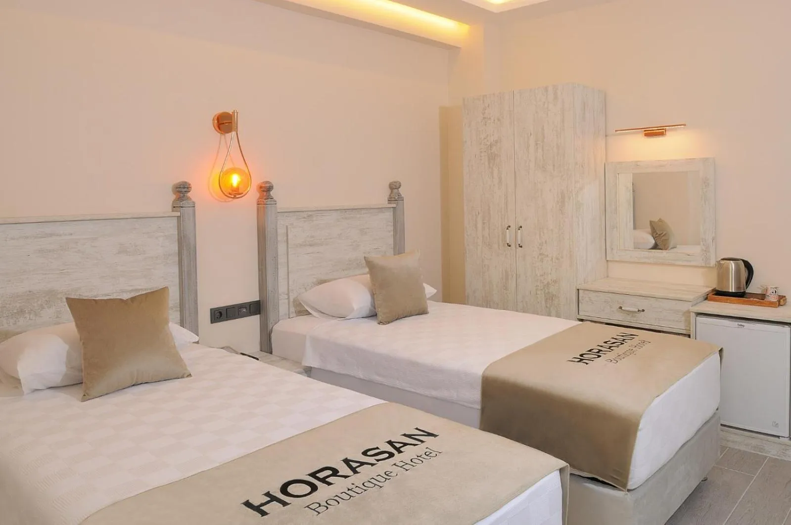 Bed in Horasan Hotel