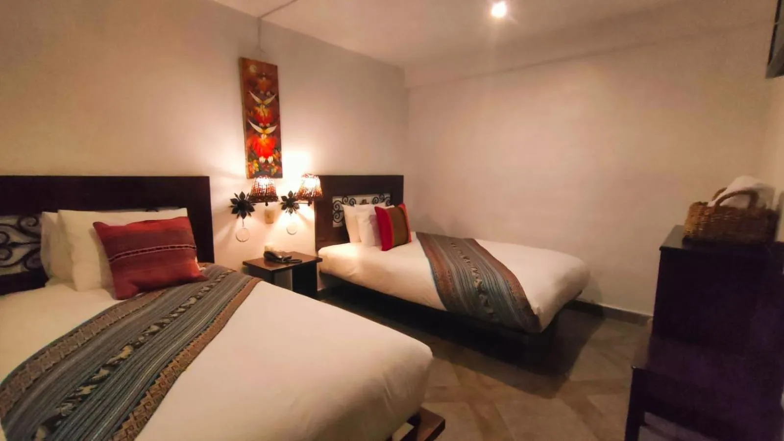 Bed in SACRED STONE Boutique Hotel