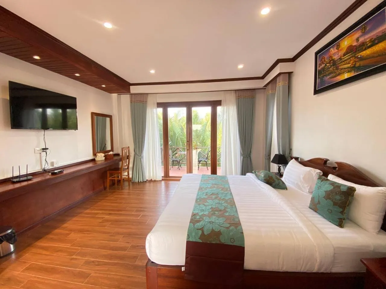 Bed in Lodge Moni Essara Kampot