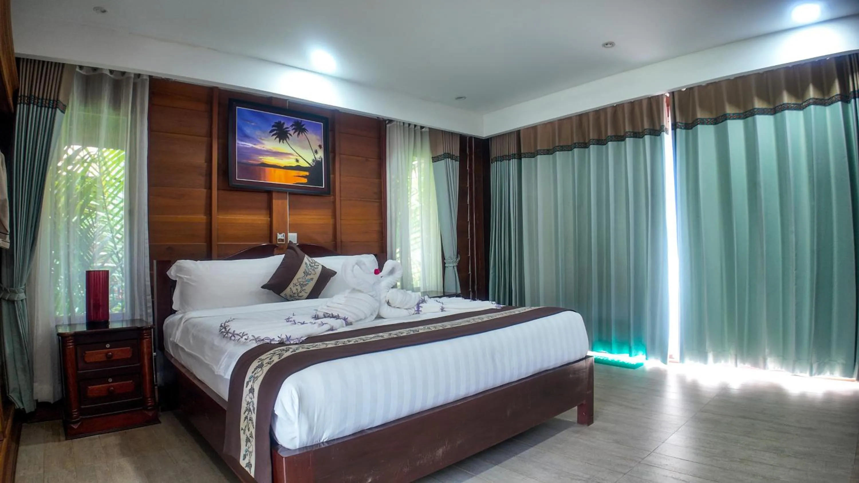 Bedroom, Bed in Lodge Moni Essara Kampot