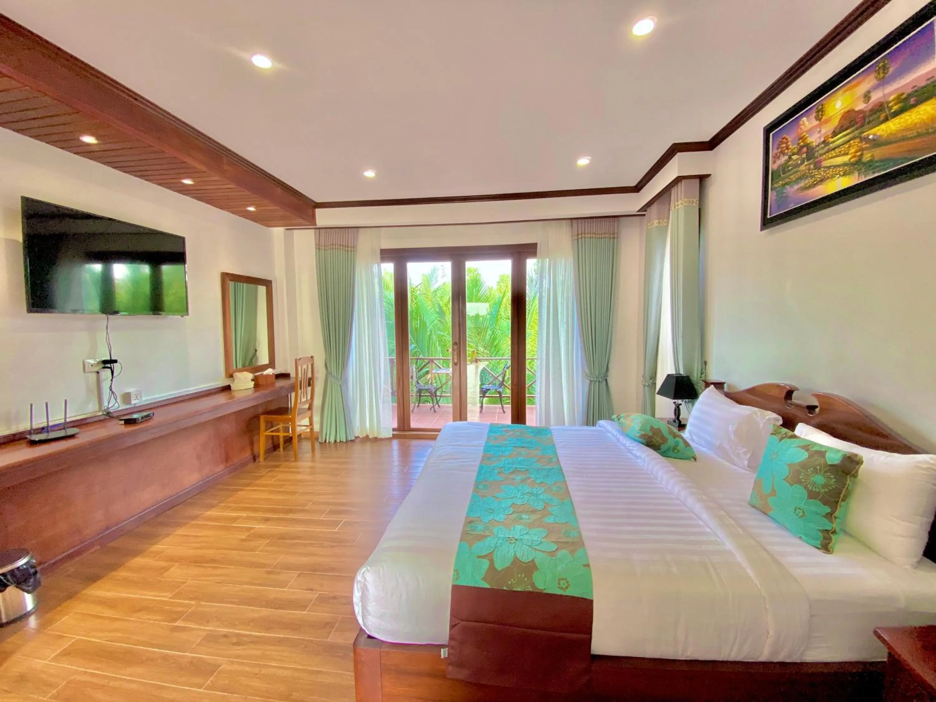 Bed in Lodge Moni Essara Kampot