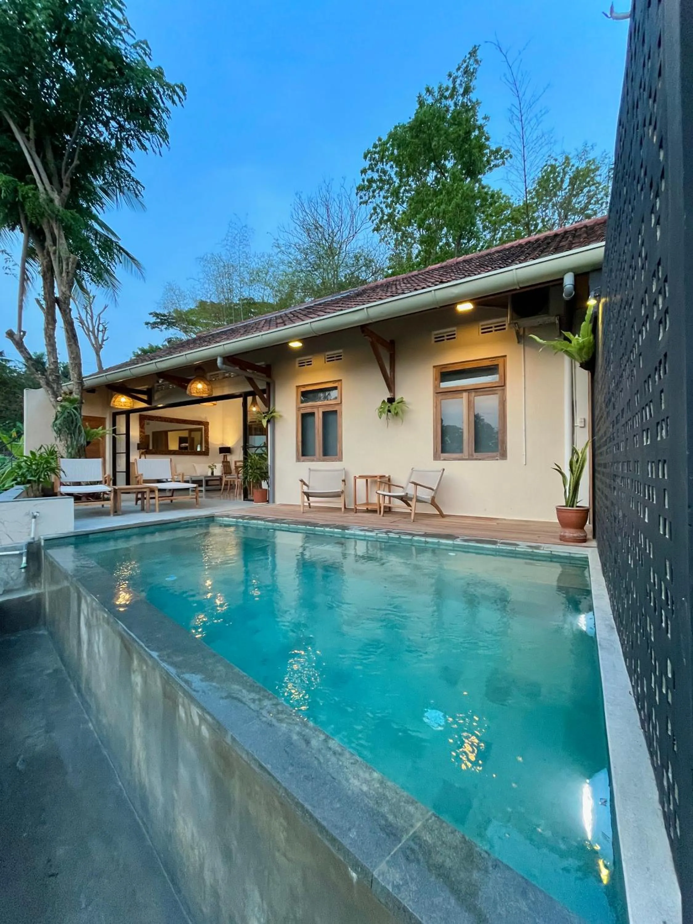 Pool view in boutique villa jogja senang