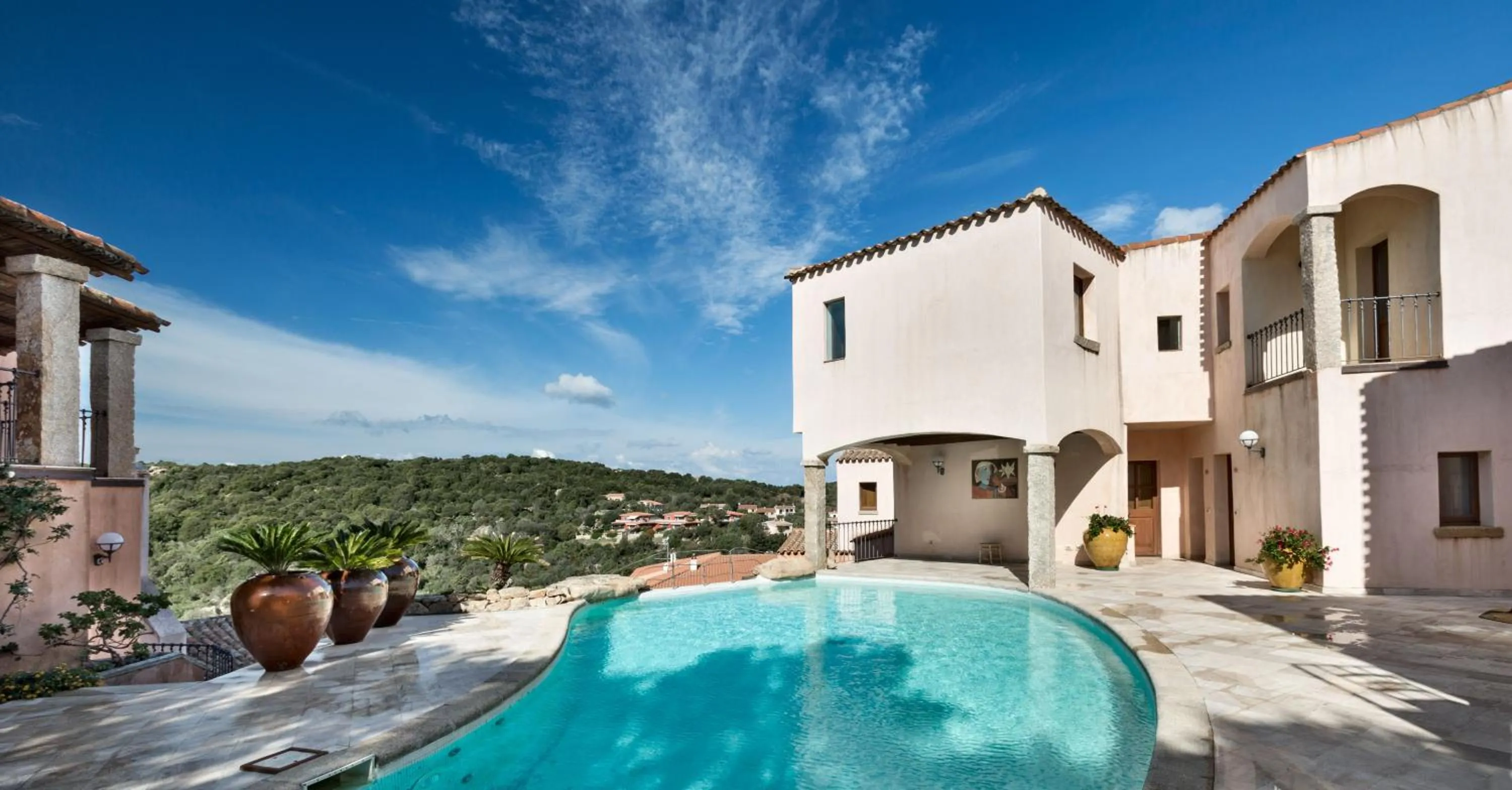Pool view in Hotel Arathena
