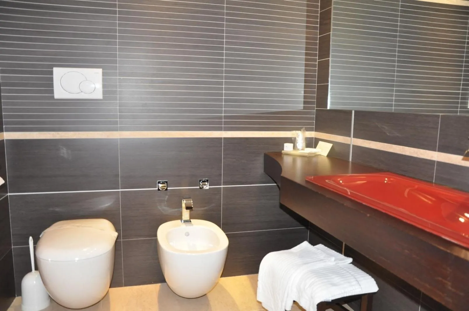 Bathroom in Grand Hotel Olimpo