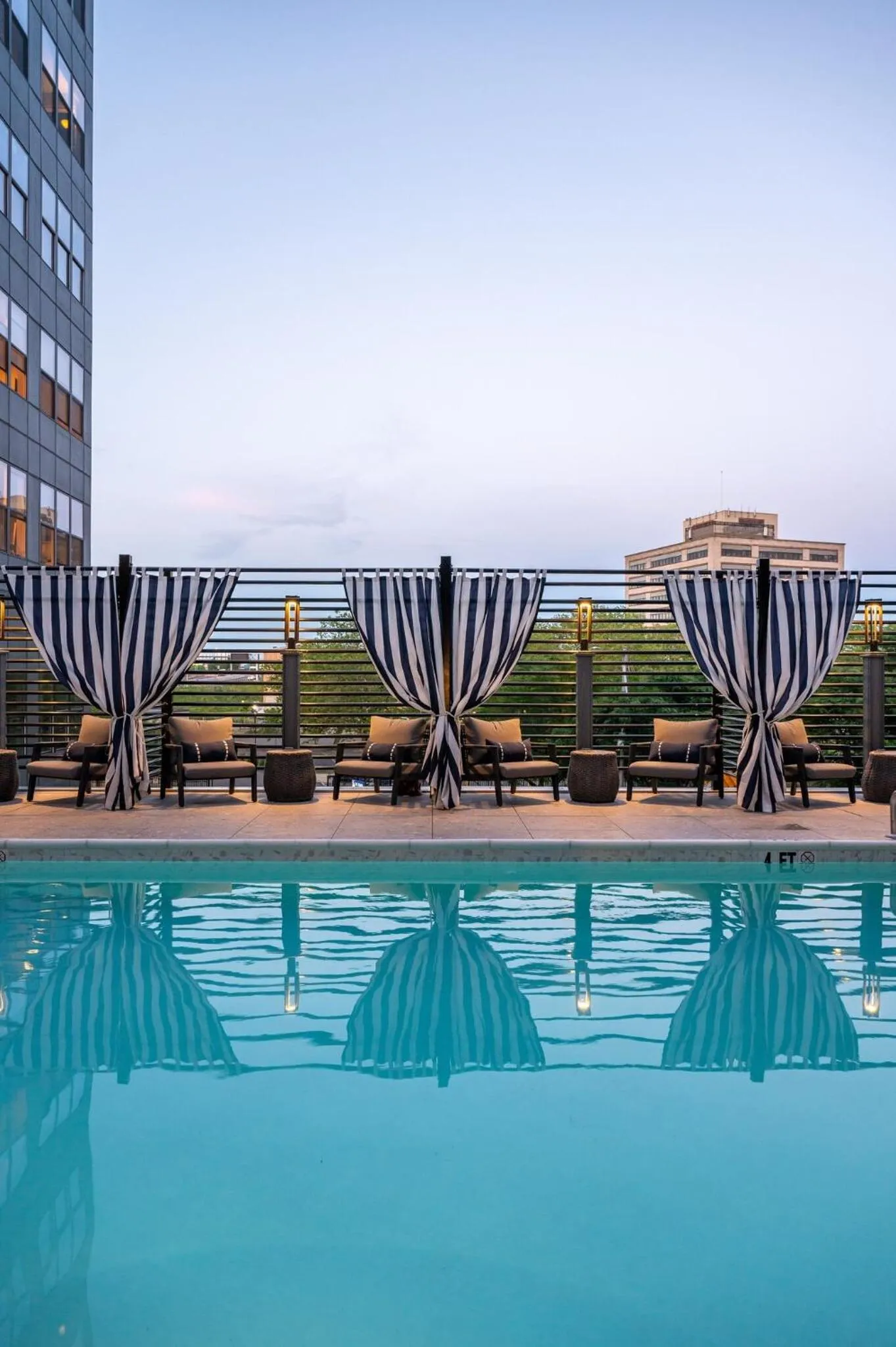 Pool view in Luxury Apartments by Hyatus at Pierpont