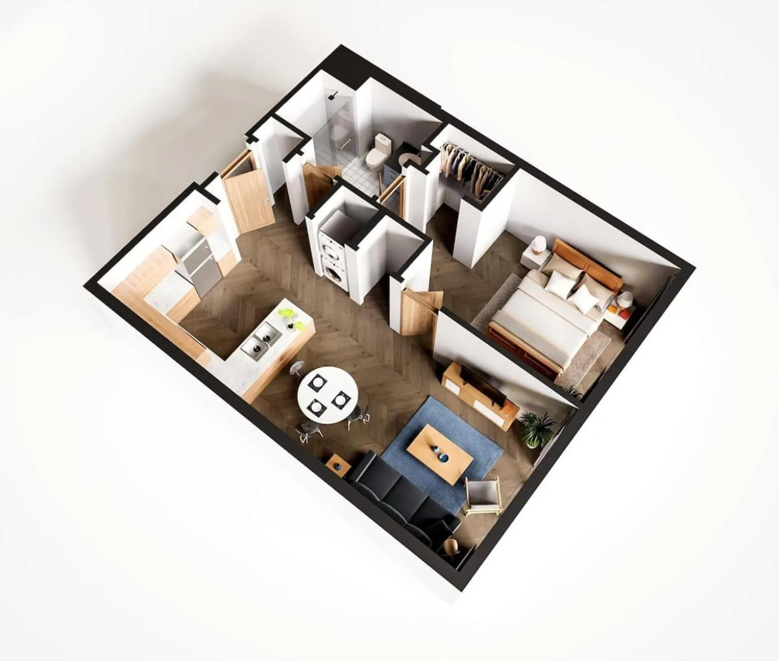 Floor plan in Luxury Apartments by Hyatus at Pierpont