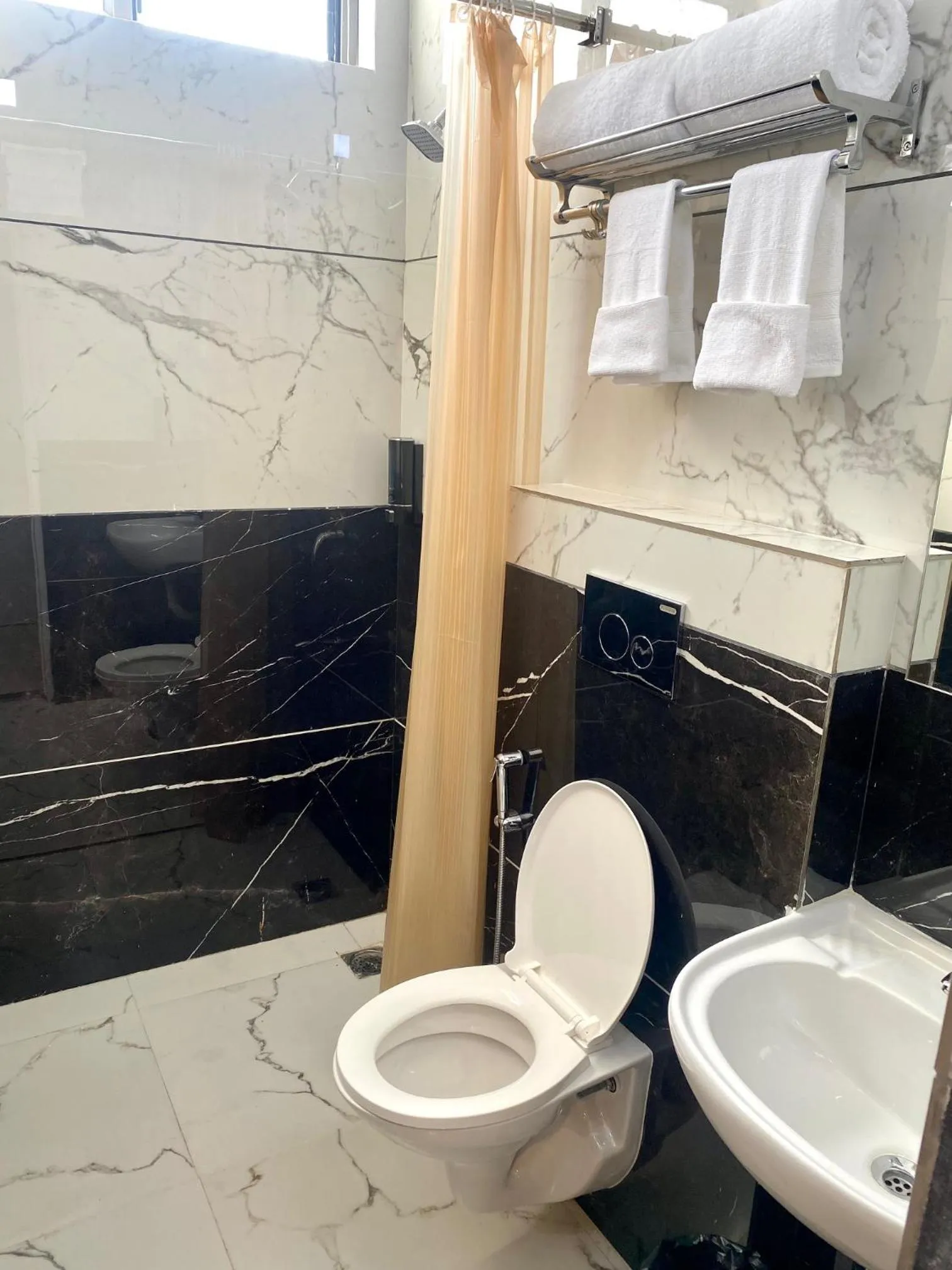 Bathroom in Hotel Mumbai House-LIG Behind CHL Hospital