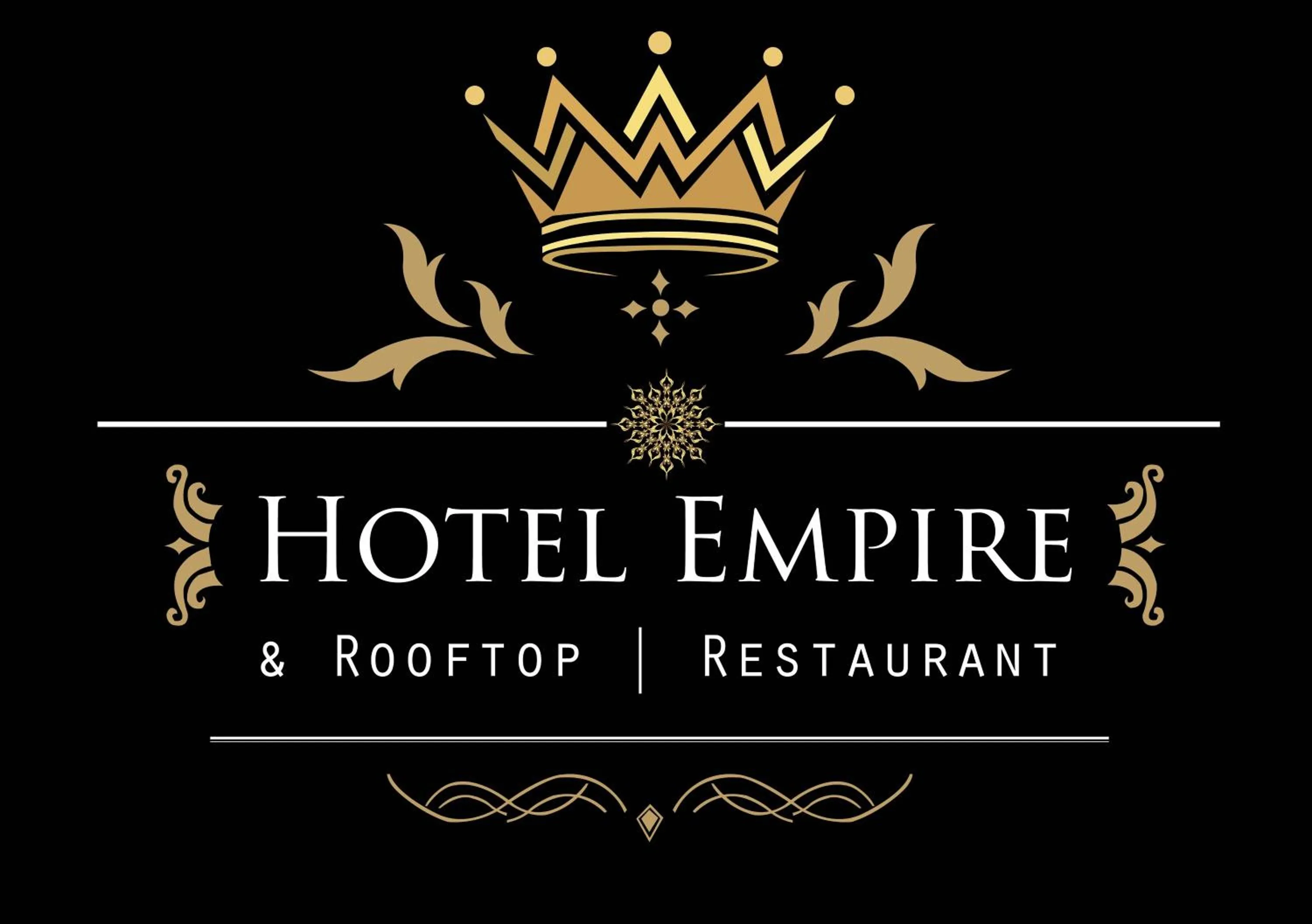 Property logo or sign in Hotel Empire & Rooftop Restaurant