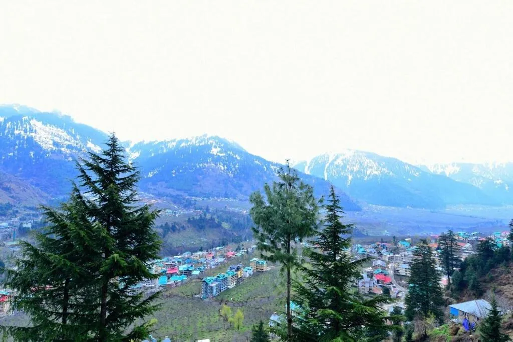 Bird's eye view in Himalayan adventure Cottages & Budget Friendly BNB Manali