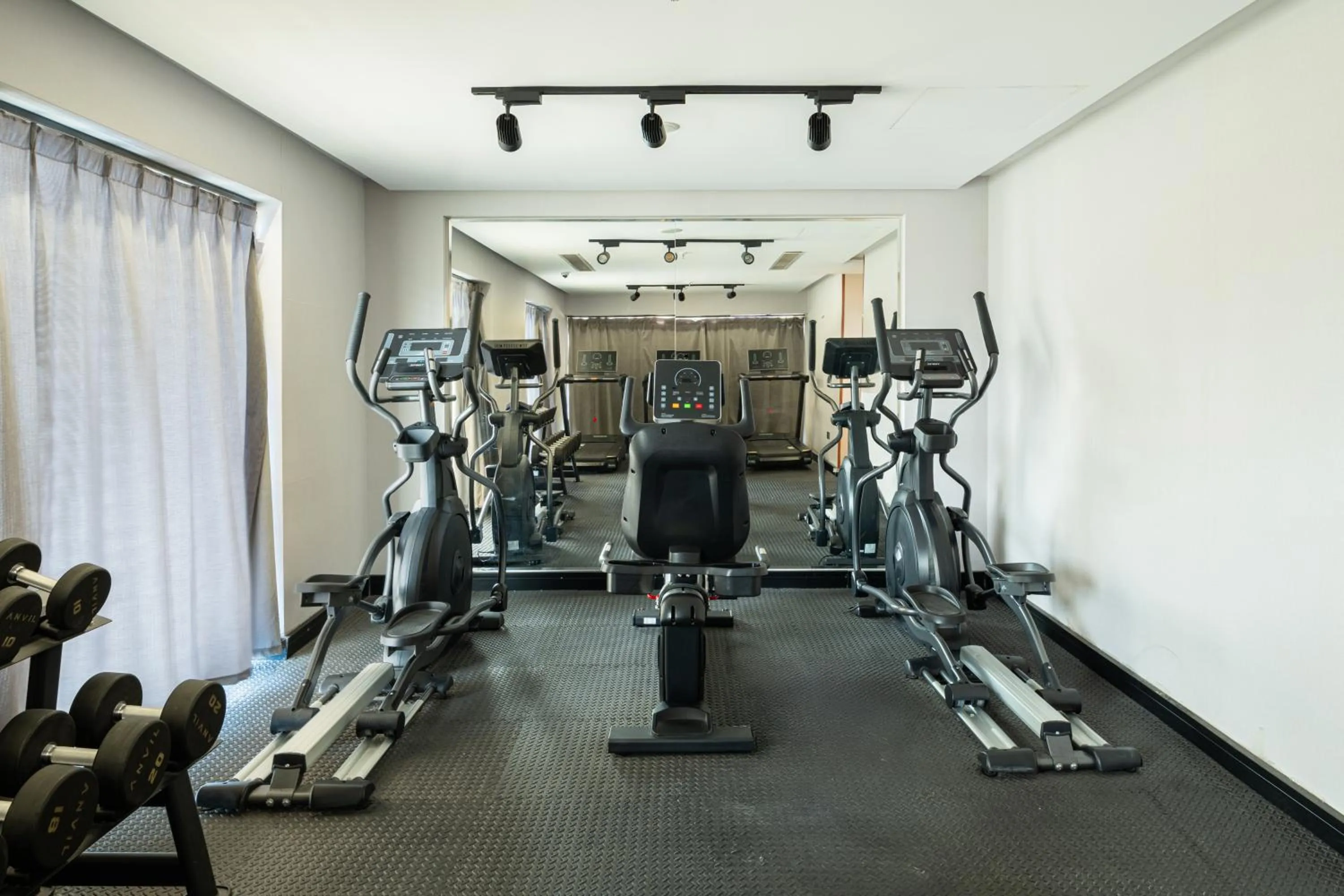 Fitness centre/facilities in Roots Hotel
